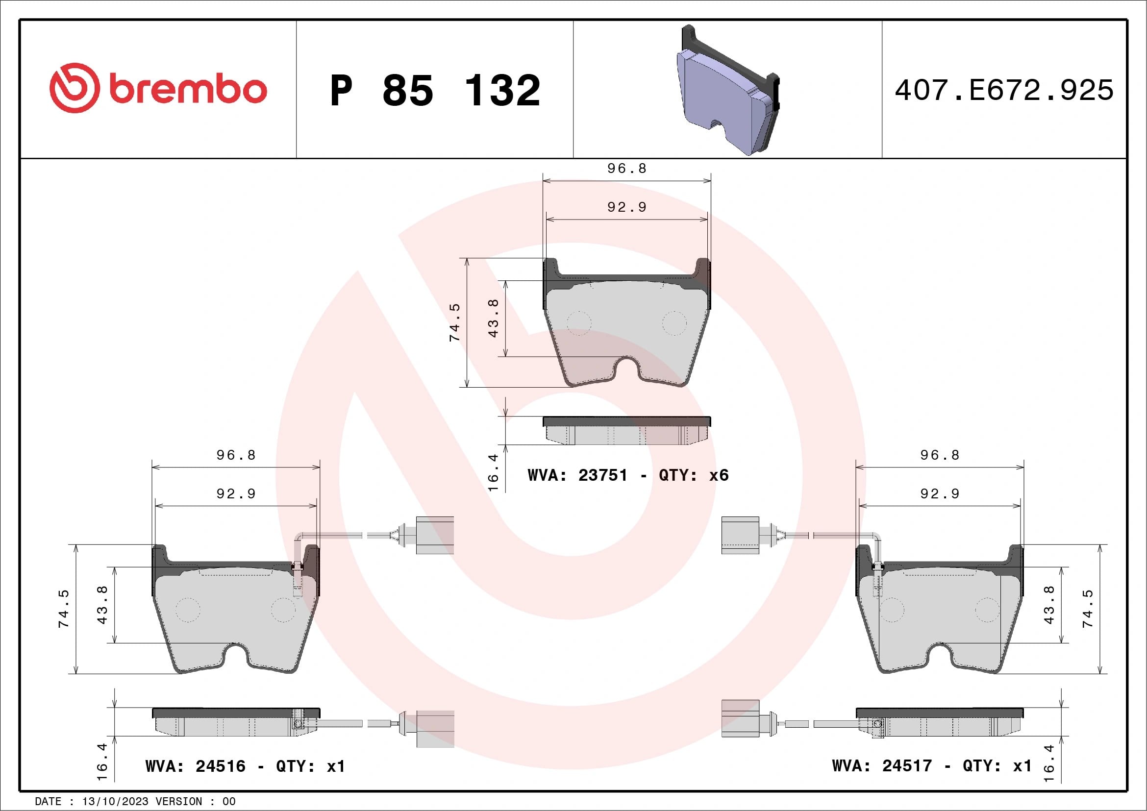 BREMBO P 85 132 Fren Balatası 8E0698151Q uygun fiyat hızlı kargo