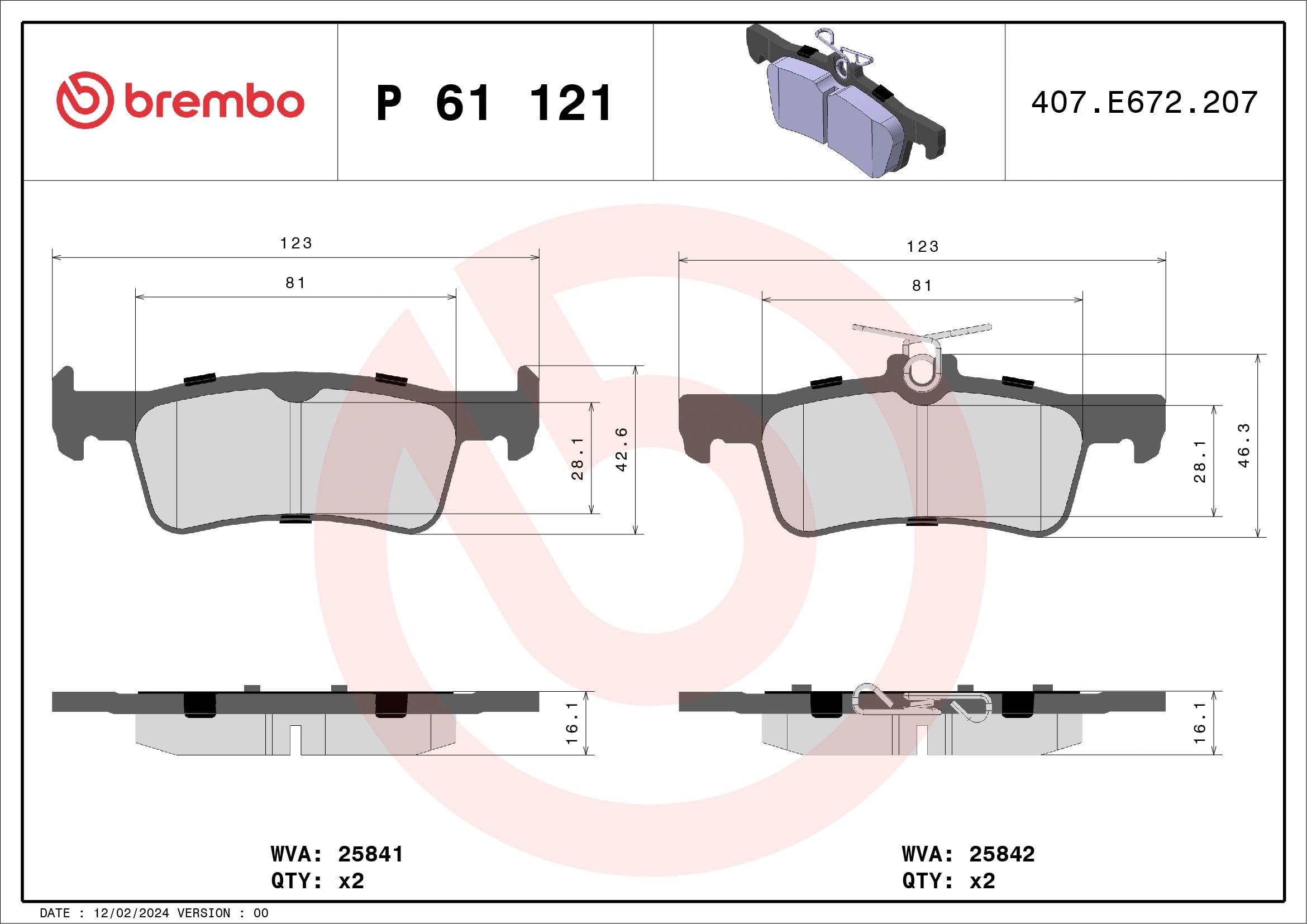 BREMBO P 61 121 Fren Balatası 1610814180 uygun fiyat hızlı kargo