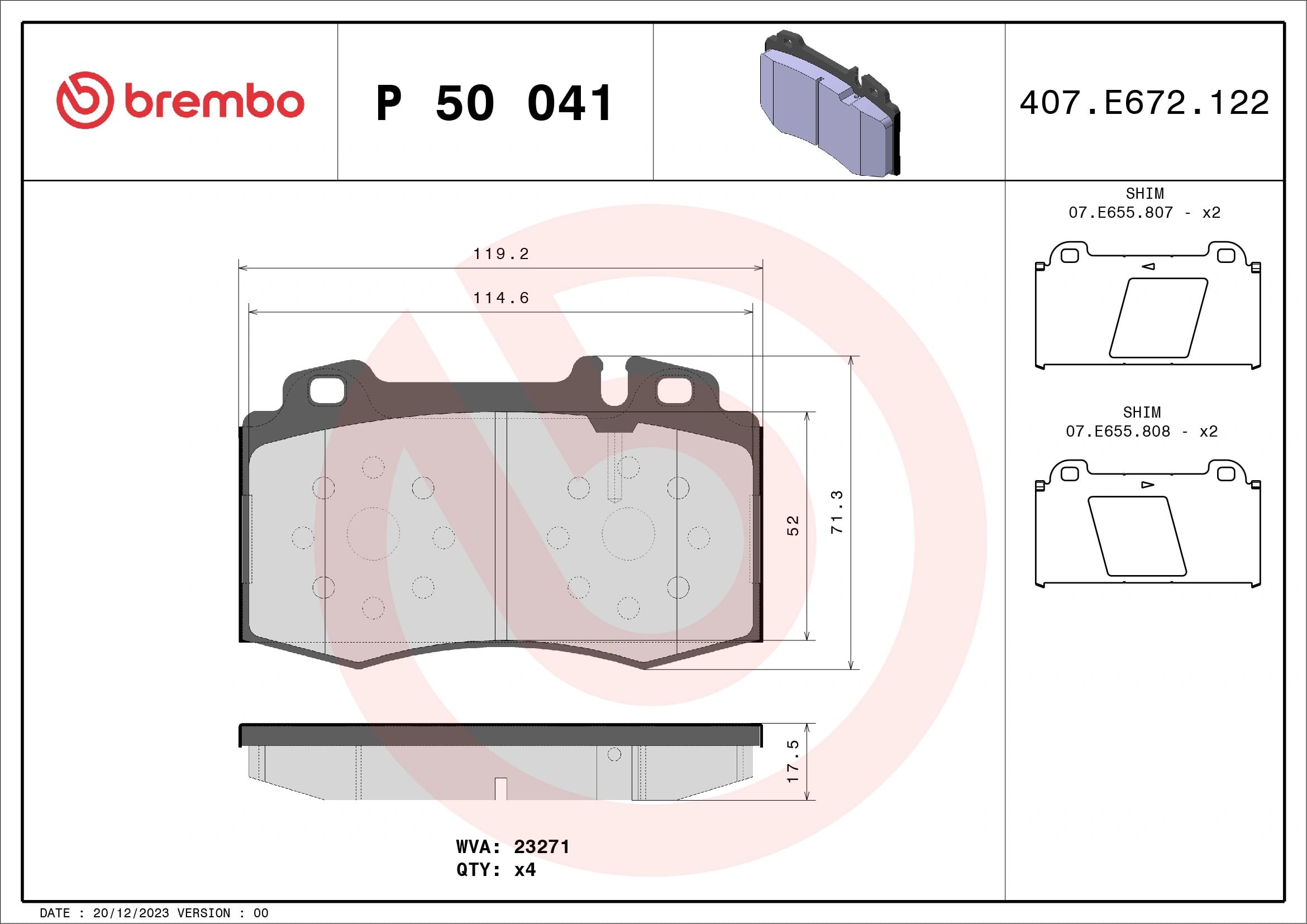 BREMBO P 50 041 Fren Balatası 0034200520 uygun fiyat hızlı kargo