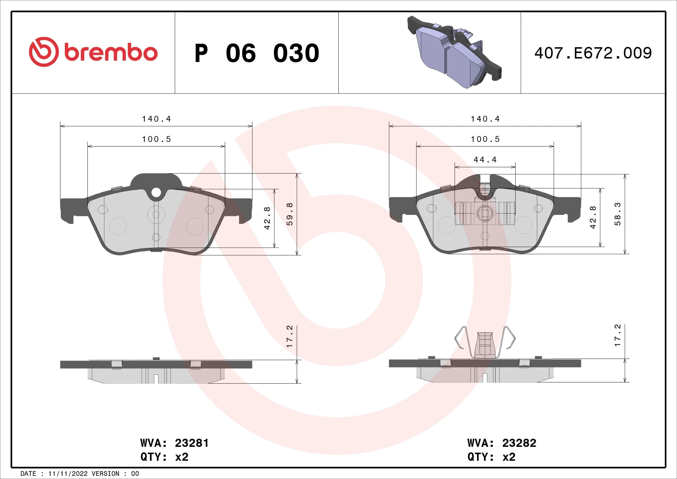 BREMBO P 06 030 Fren Balatası 1503076 uygun fiyat hızlı kargo