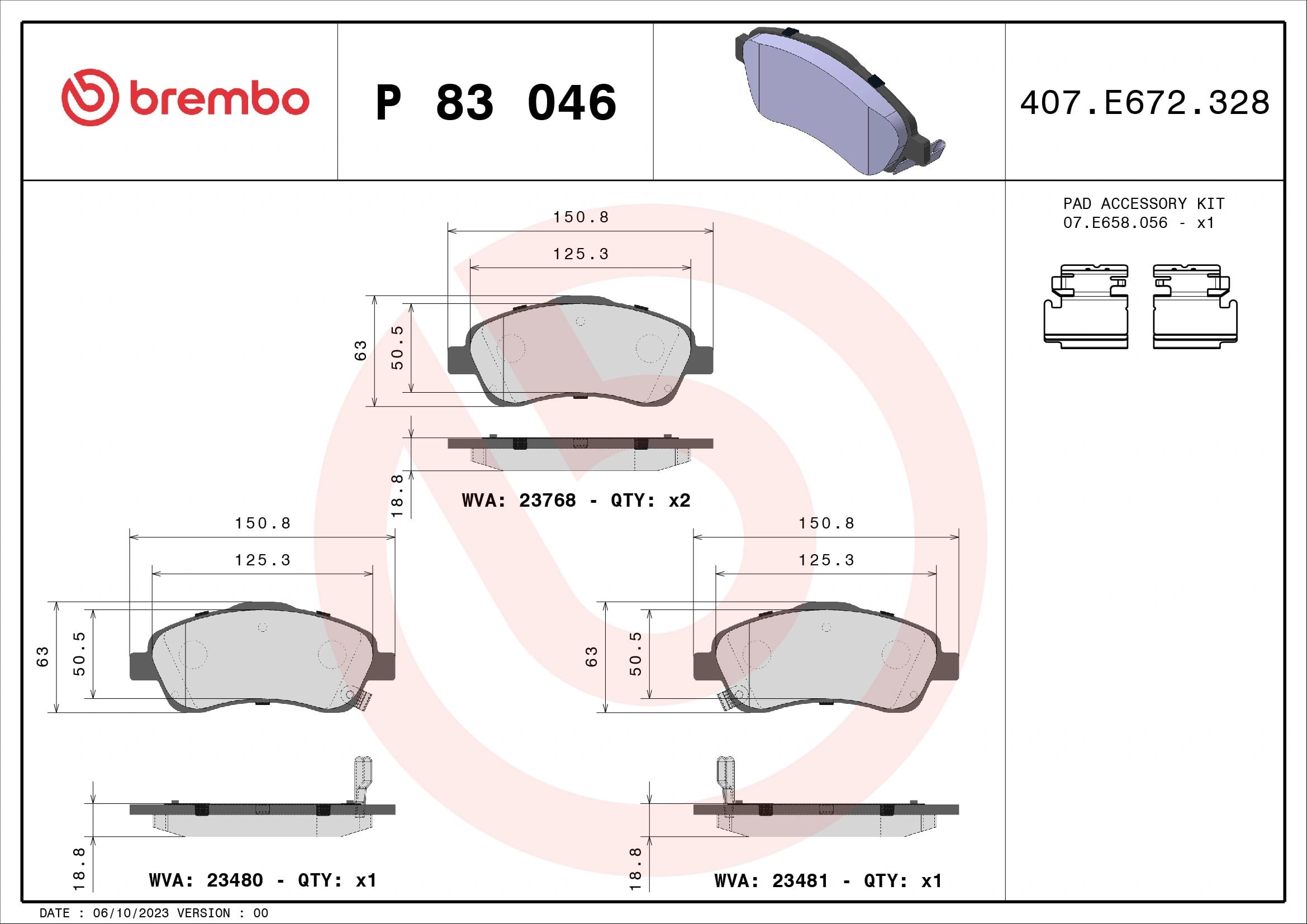 BREMBO P 83 046 Fren Balatası 0446505130 uygun fiyat hızlı kargo