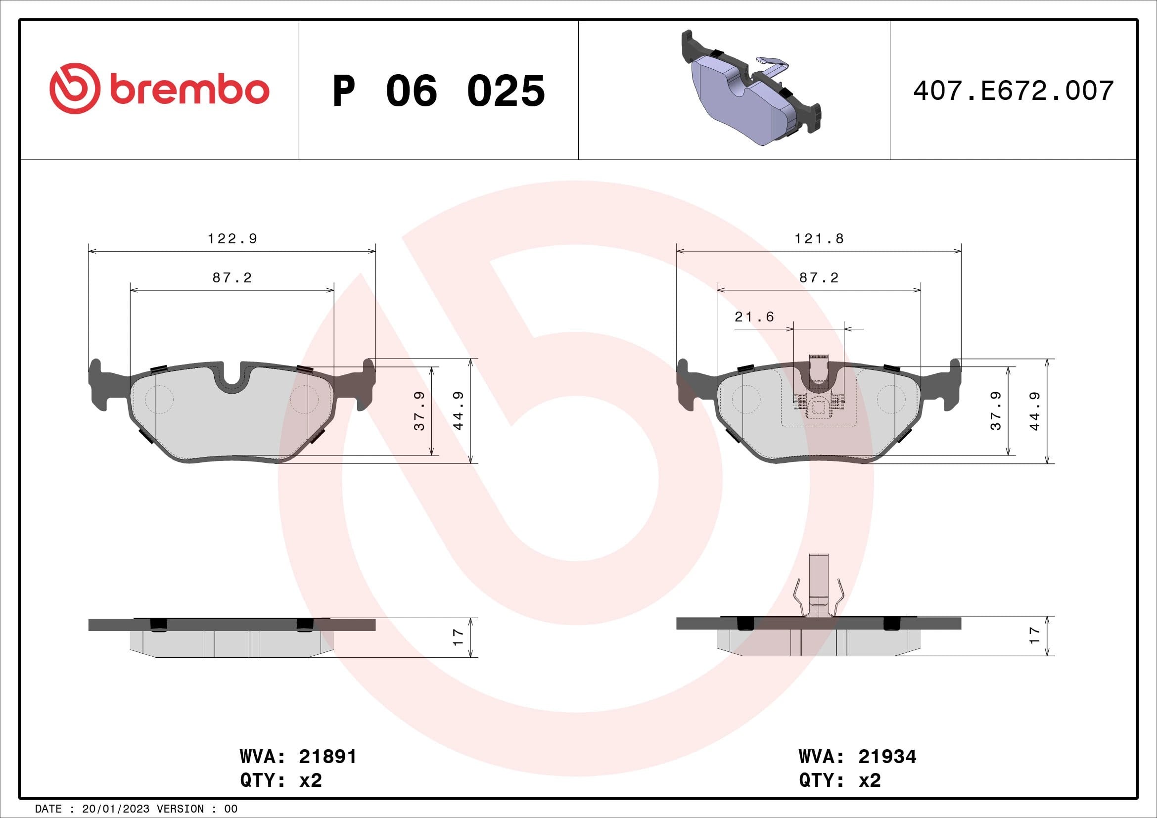 BREMBO P 06 025 Fren Balatası 1020321 uygun fiyat hızlı kargo