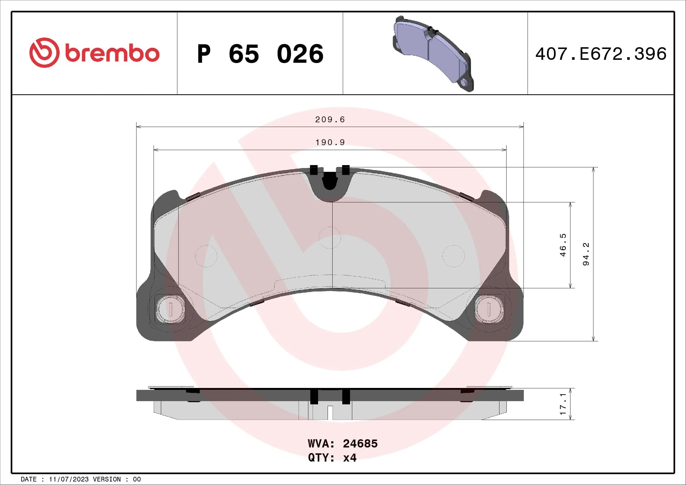 BREMBO P 65 026 Fren Balatası 95835193930 uygun fiyat hızlı kargo