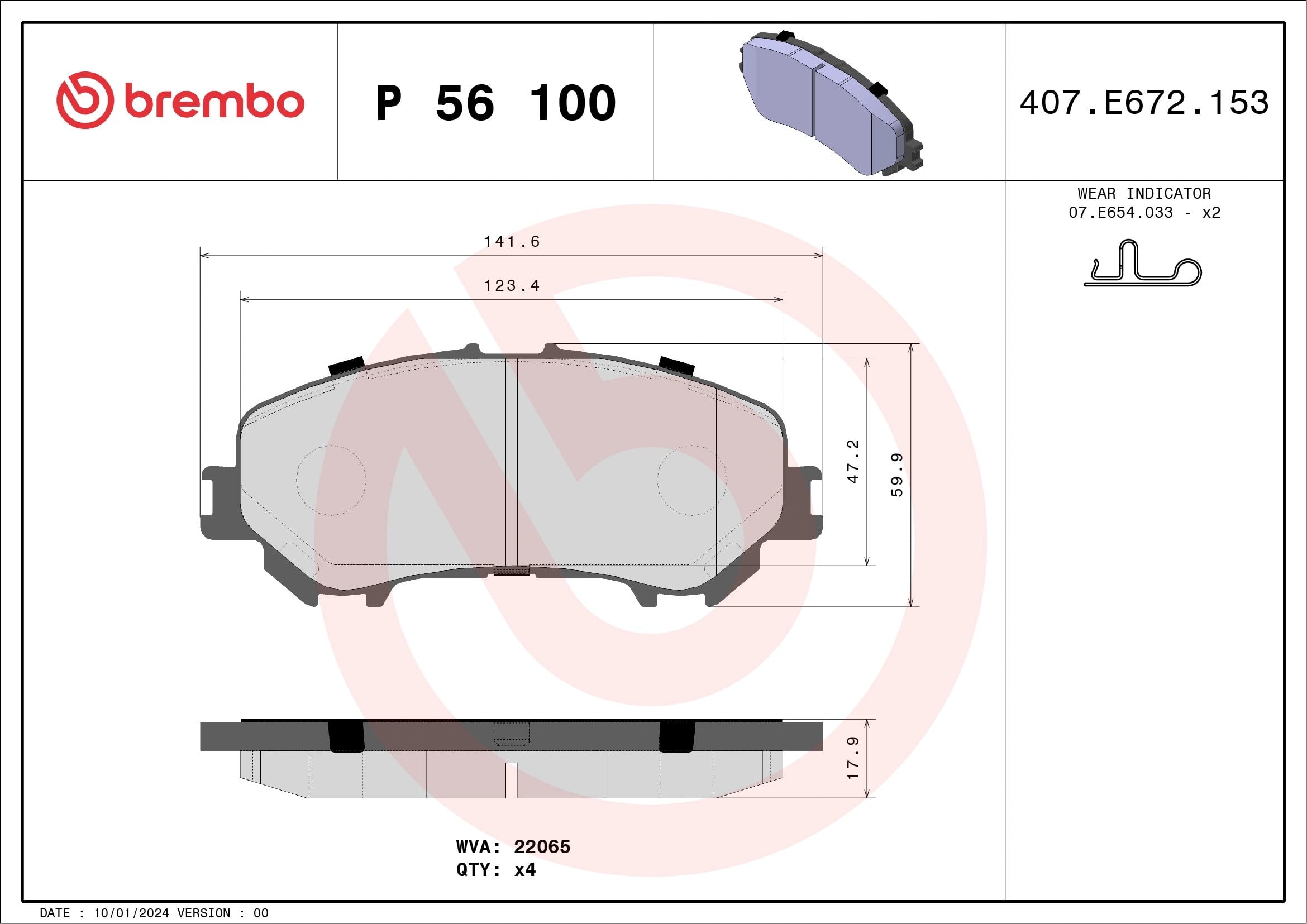 BREMBO P 56 100 Fren Balatası 410277562R uygun fiyat hızlı kargo