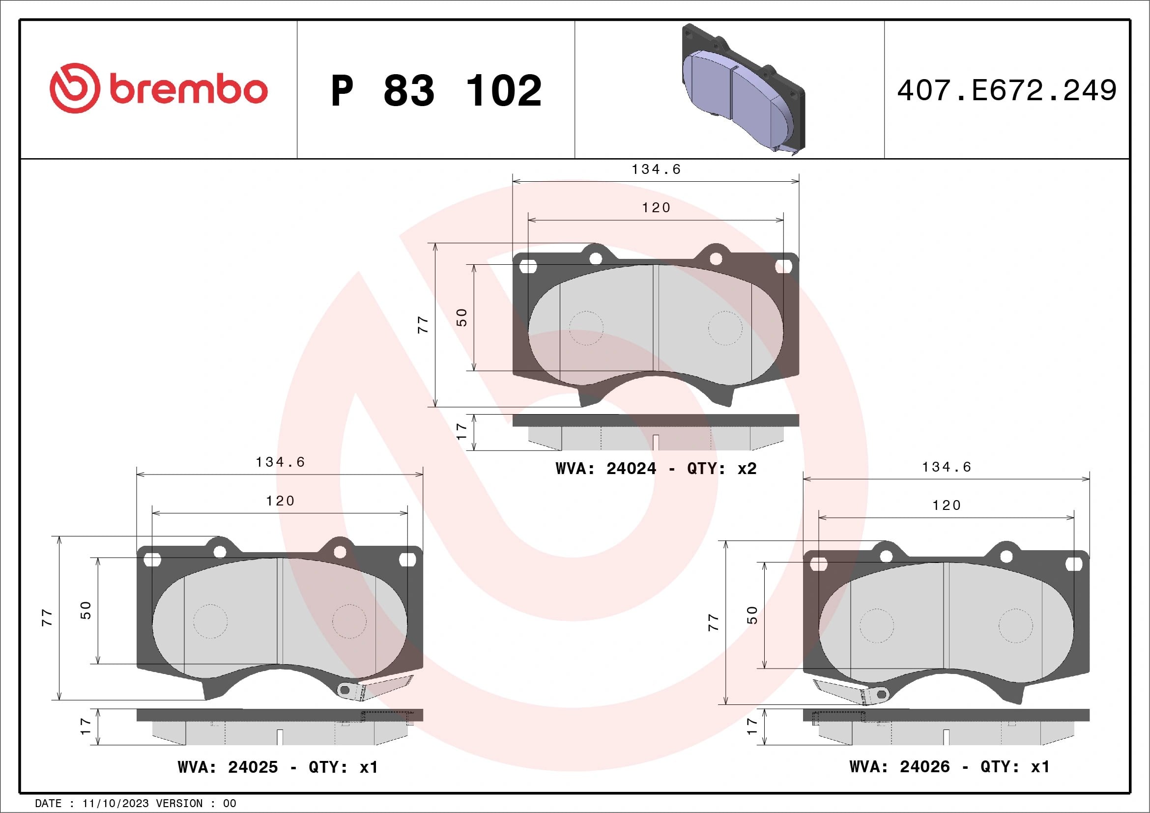 BREMBO P 83 102 Fren Balatası 0446504090 uygun fiyat hızlı kargo