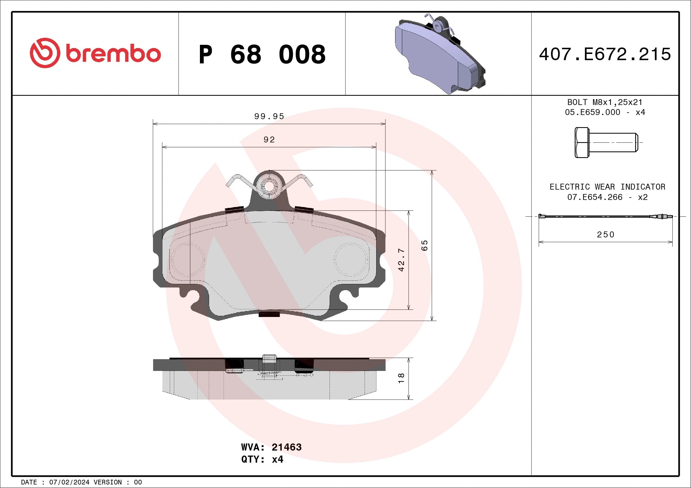 BREMBO P 68 008 Fren Balatası 1611460280 uygun fiyat hızlı kargo