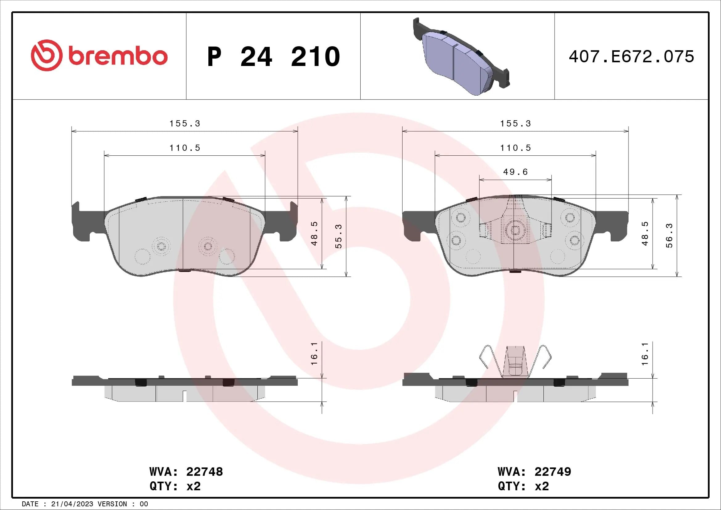 BREMBO P 24 210 Fren Balatası 2095060 uygun fiyat hızlı kargo