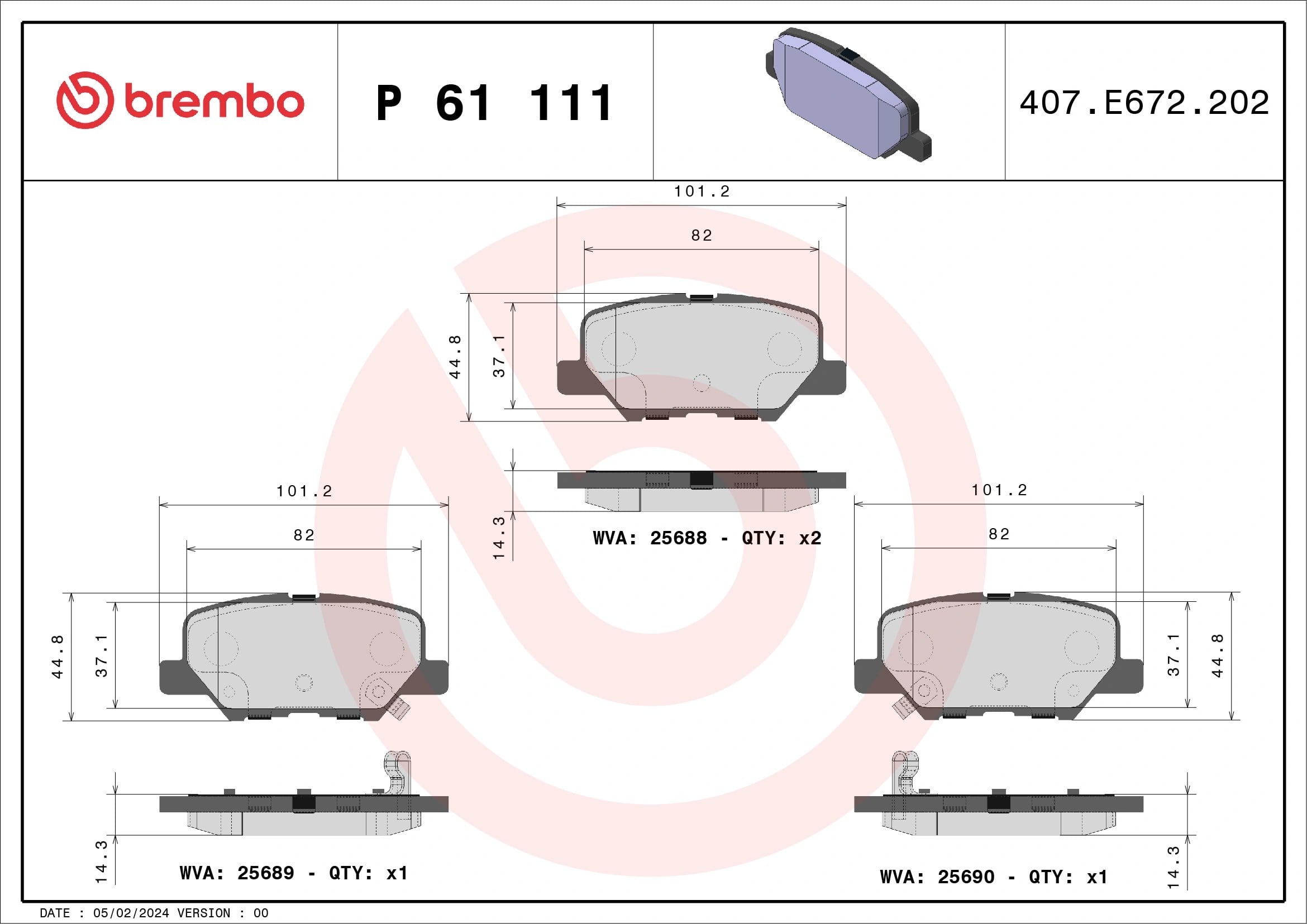BREMBO P61111 Fren Balatası 1609899680 uygun fiyat hızlı kargo