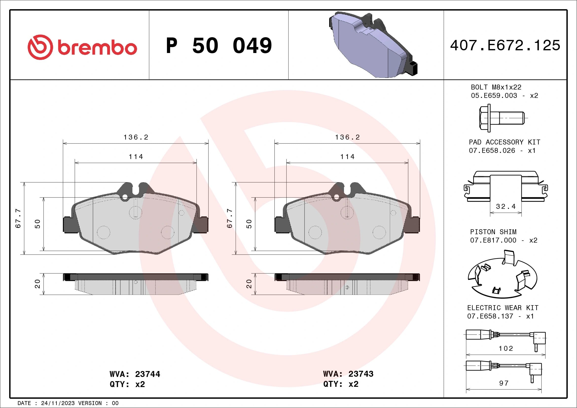 BREMBO P 50 049 Fren Balatası 0034206520 uygun fiyat hızlı kargo