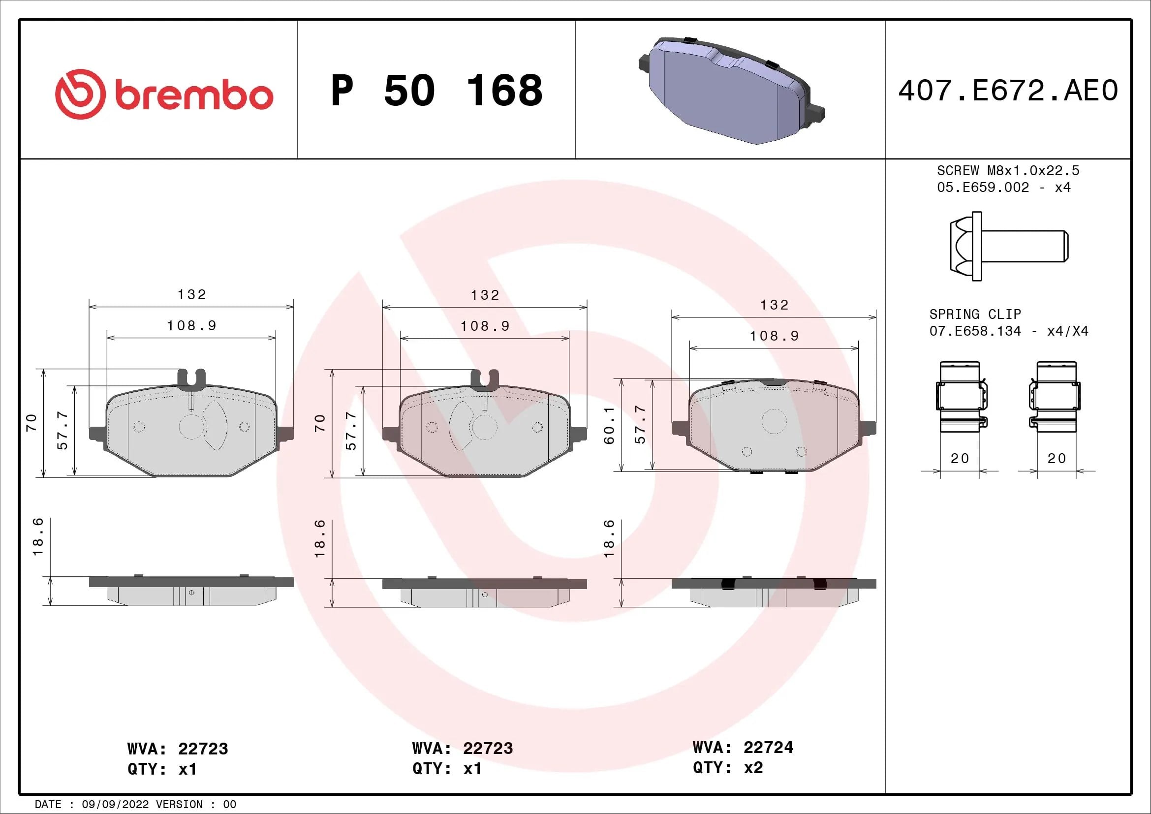 BREMBO P50168 Fren Balatası 0004202106 uygun fiyat hızlı kargo