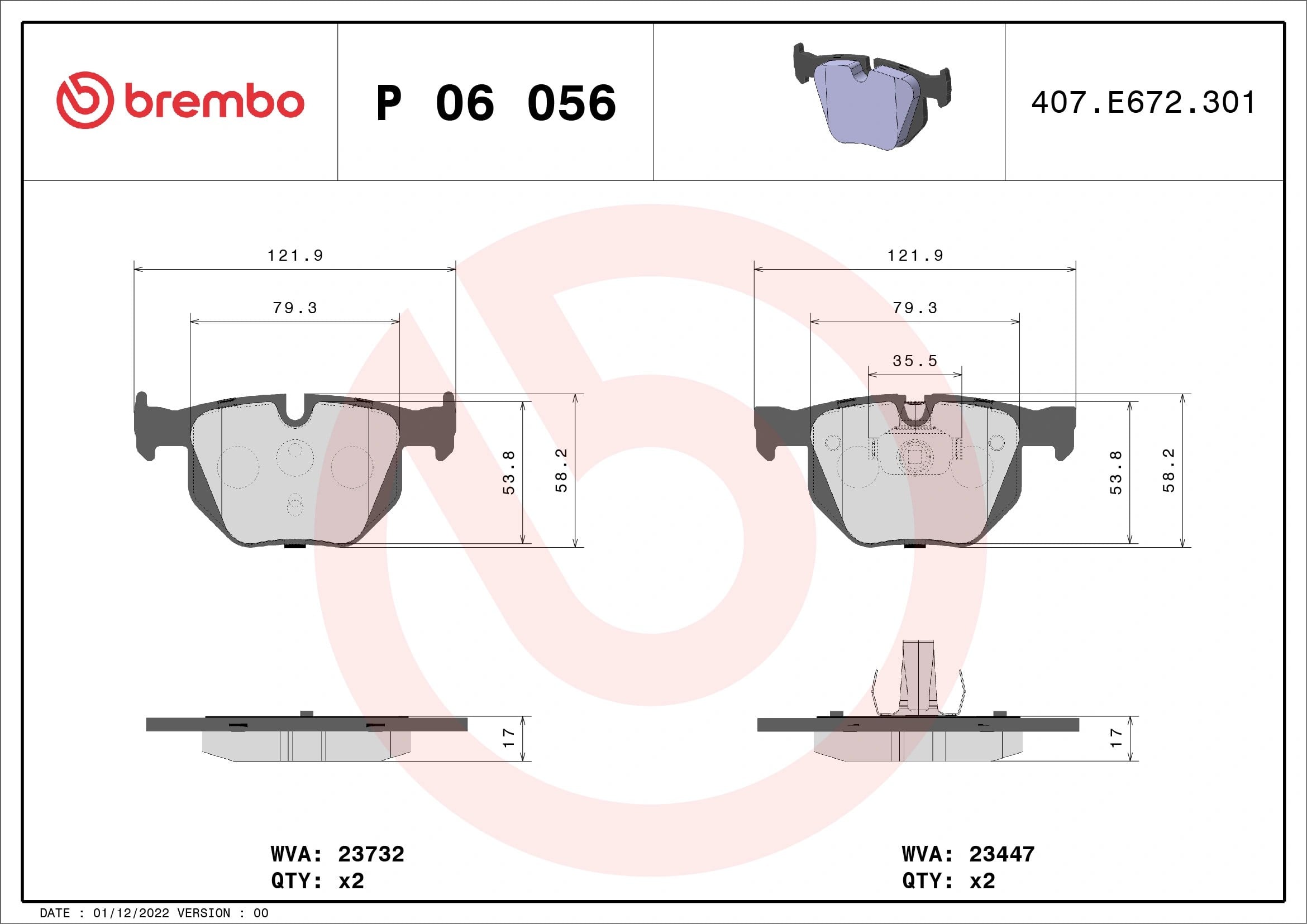 BREMBO P06056X Fren Balatası 2475045 uygun fiyat hızlı kargo