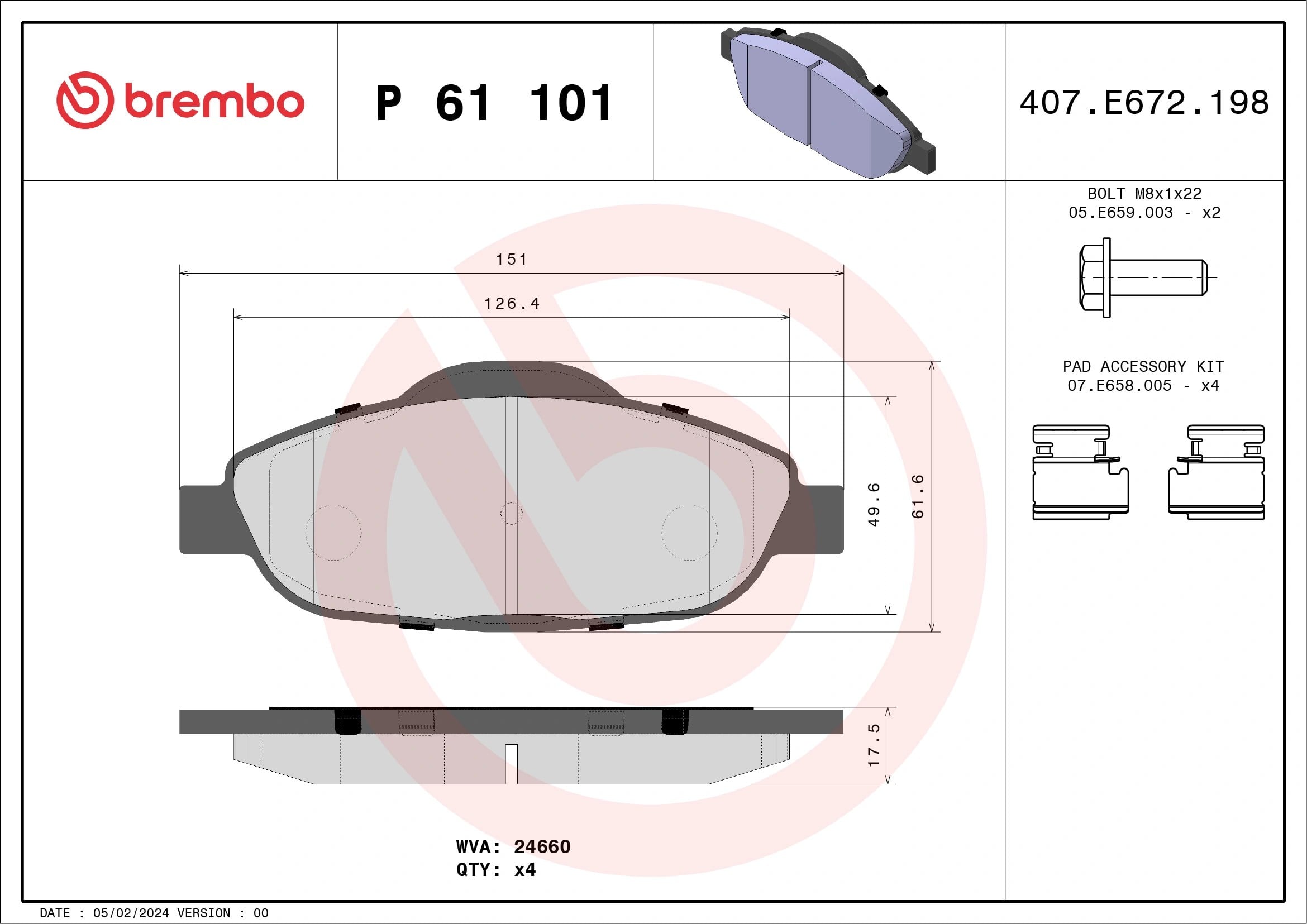 BREMBO P61101 Fren Balatası 1609253080 uygun fiyat hızlı kargo