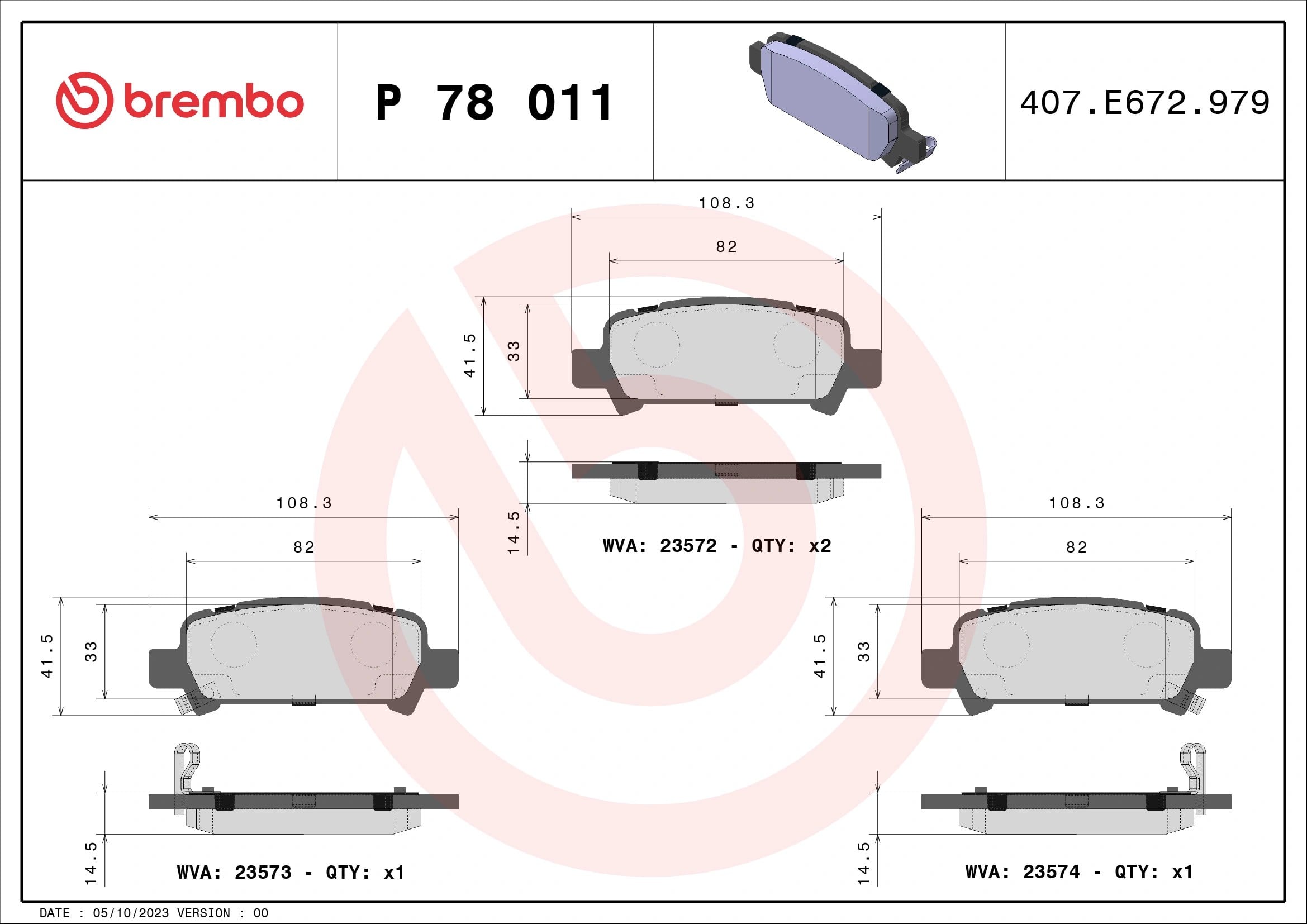 BREMBO P78011 Fren Balatası 26296FC002 uygun fiyat hızlı kargo