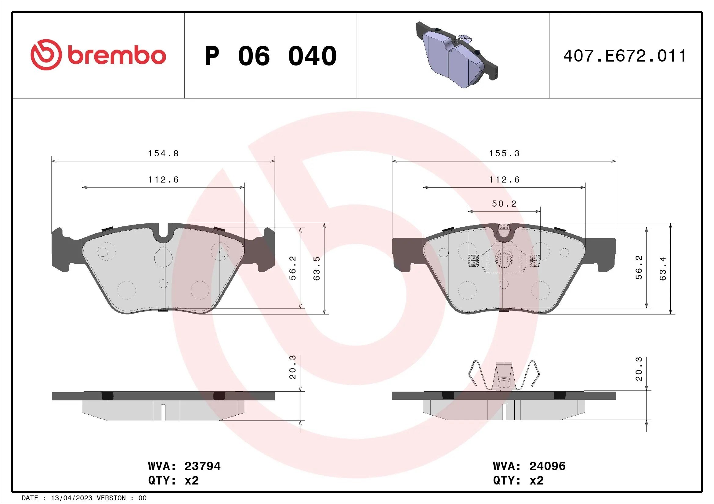 BREMBO P 06 040 Fren Balatası 34112288856 uygun fiyat hızlı kargo