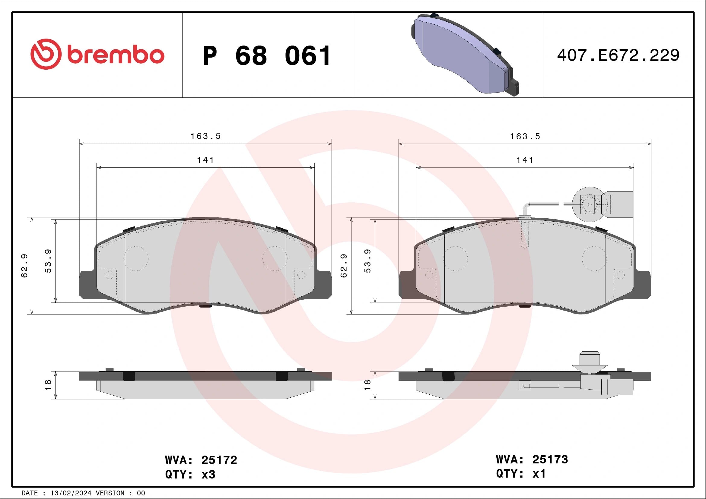 BREMBO P68061 Fren Balatası 4406000Q0G uygun fiyat hızlı kargo