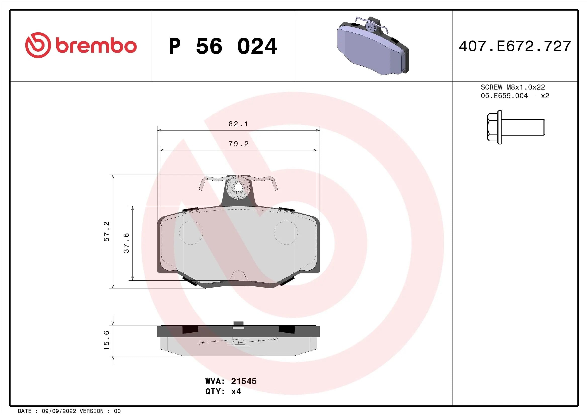 BREMBO P56024 Fren Balatası 440603F025 uygun fiyat hızlı kargo