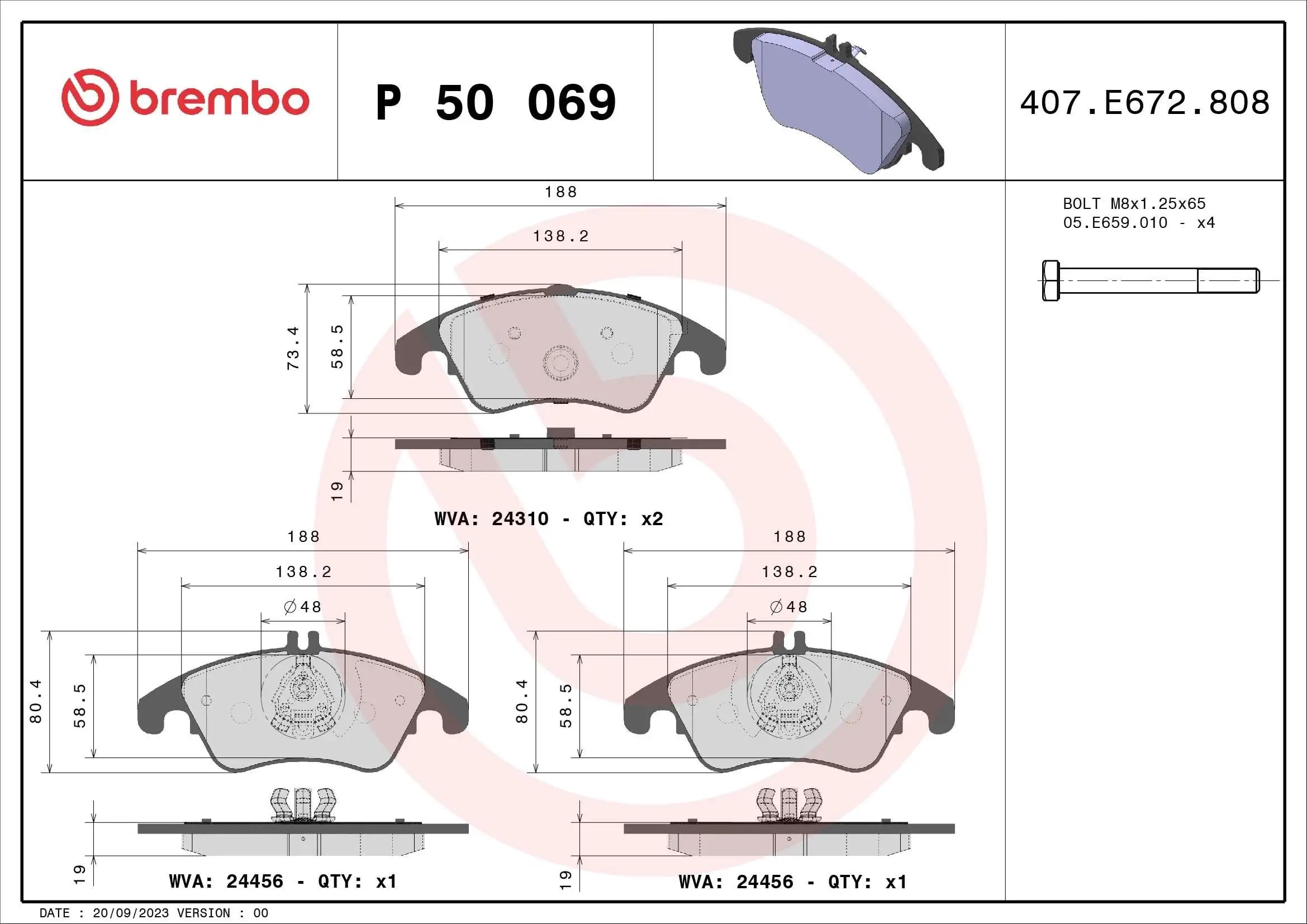 BREMBO P 50 069 Fren Balatası 0004200105 uygun fiyat hızlı kargo