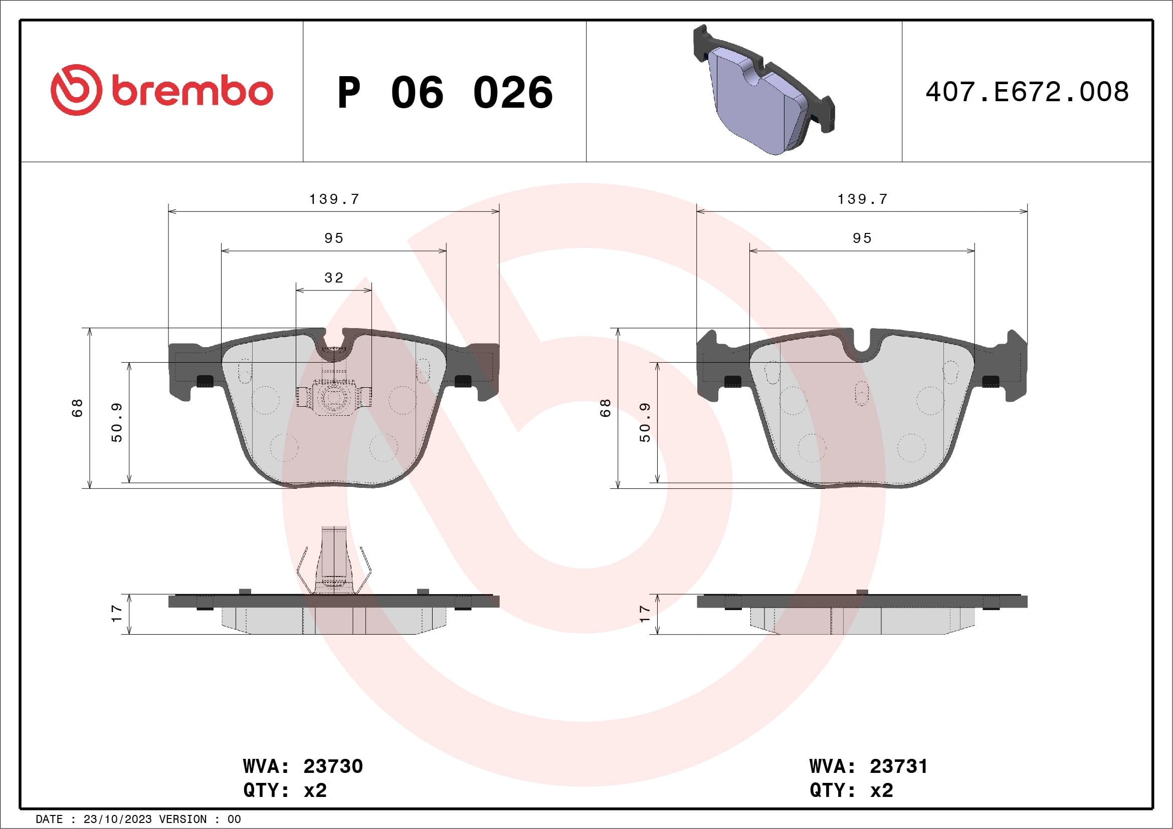 BREMBO P06026 Fren Balatası 34110301476 uygun fiyat hızlı kargo