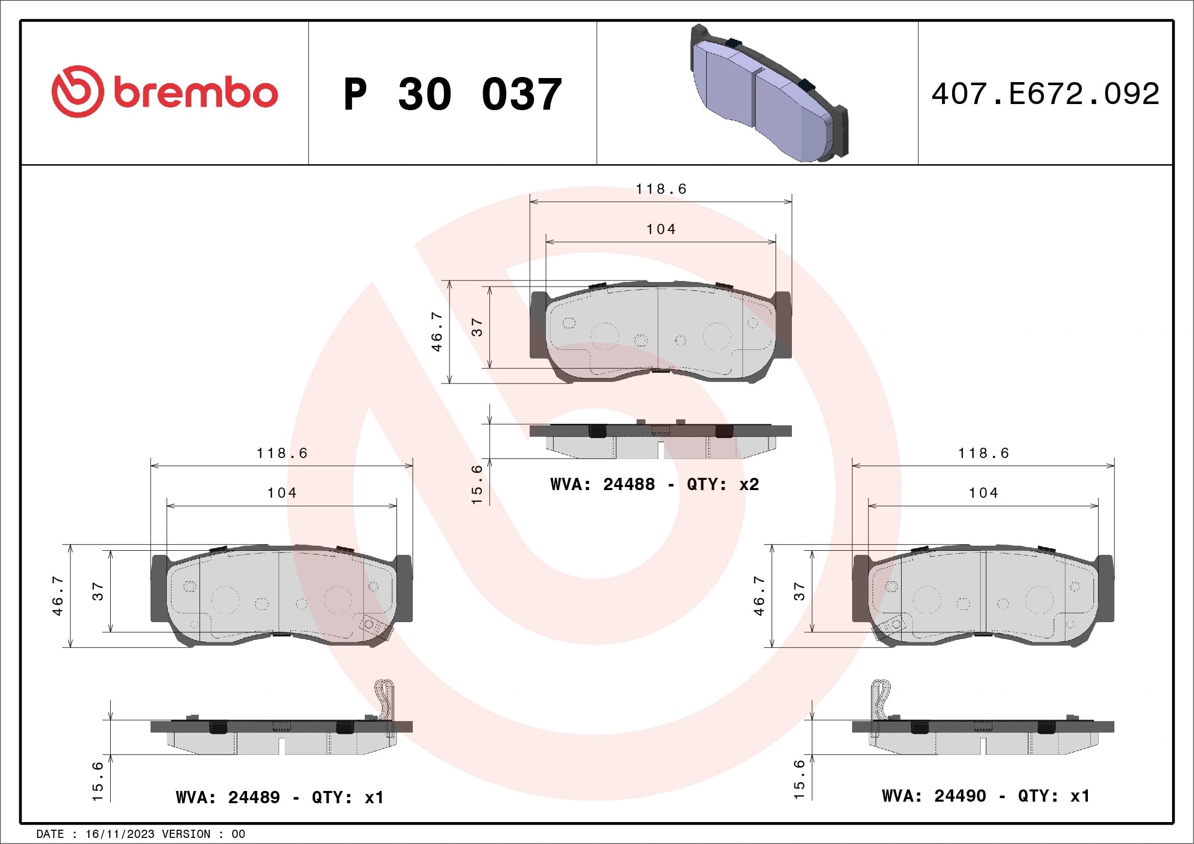 BREMBO P30037 Fren Balatası 50370V2100 uygun fiyat hızlı kargo