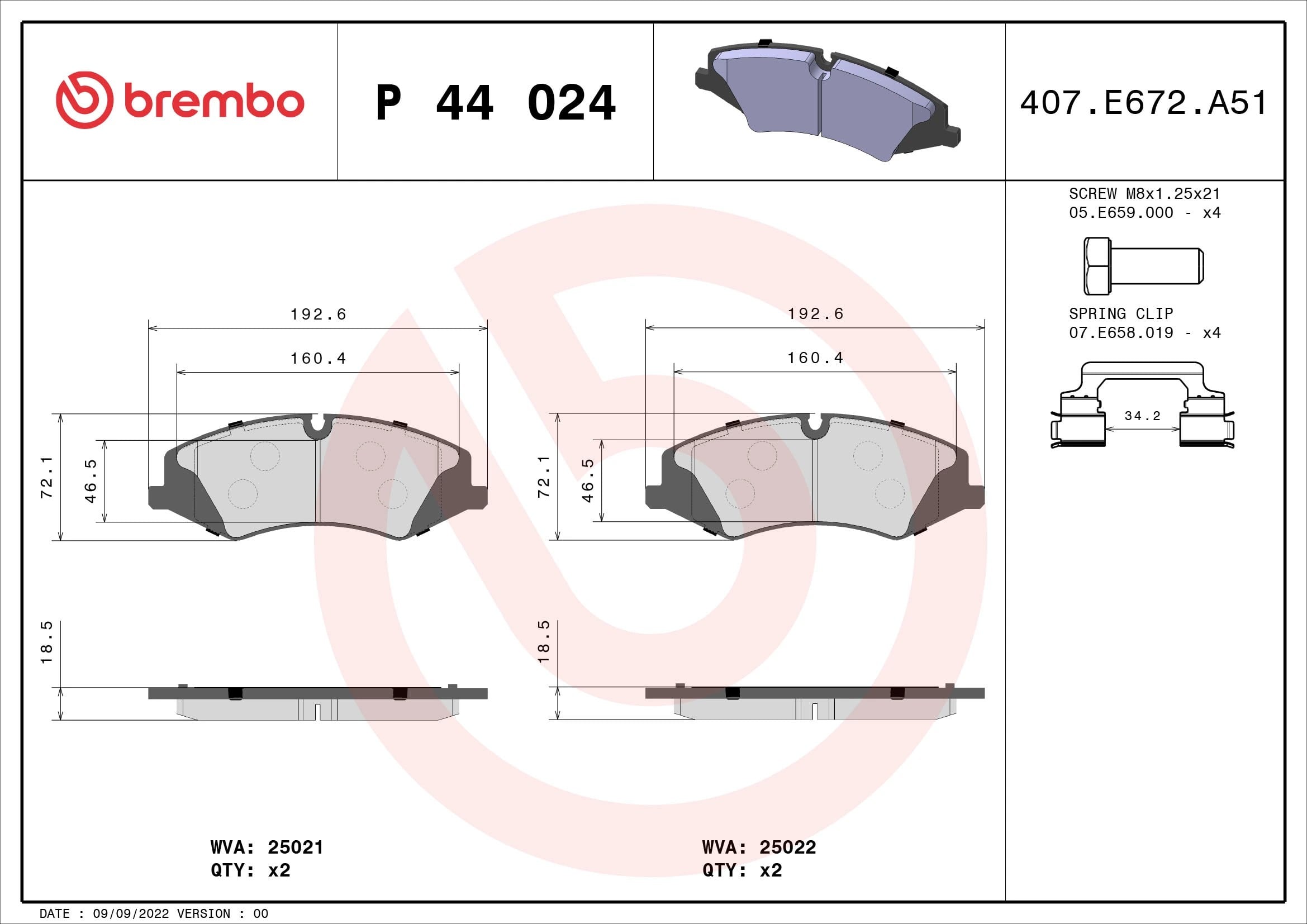 BREMBO P 44 024 Fren Balatası LR015578 uygun fiyat hızlı kargo