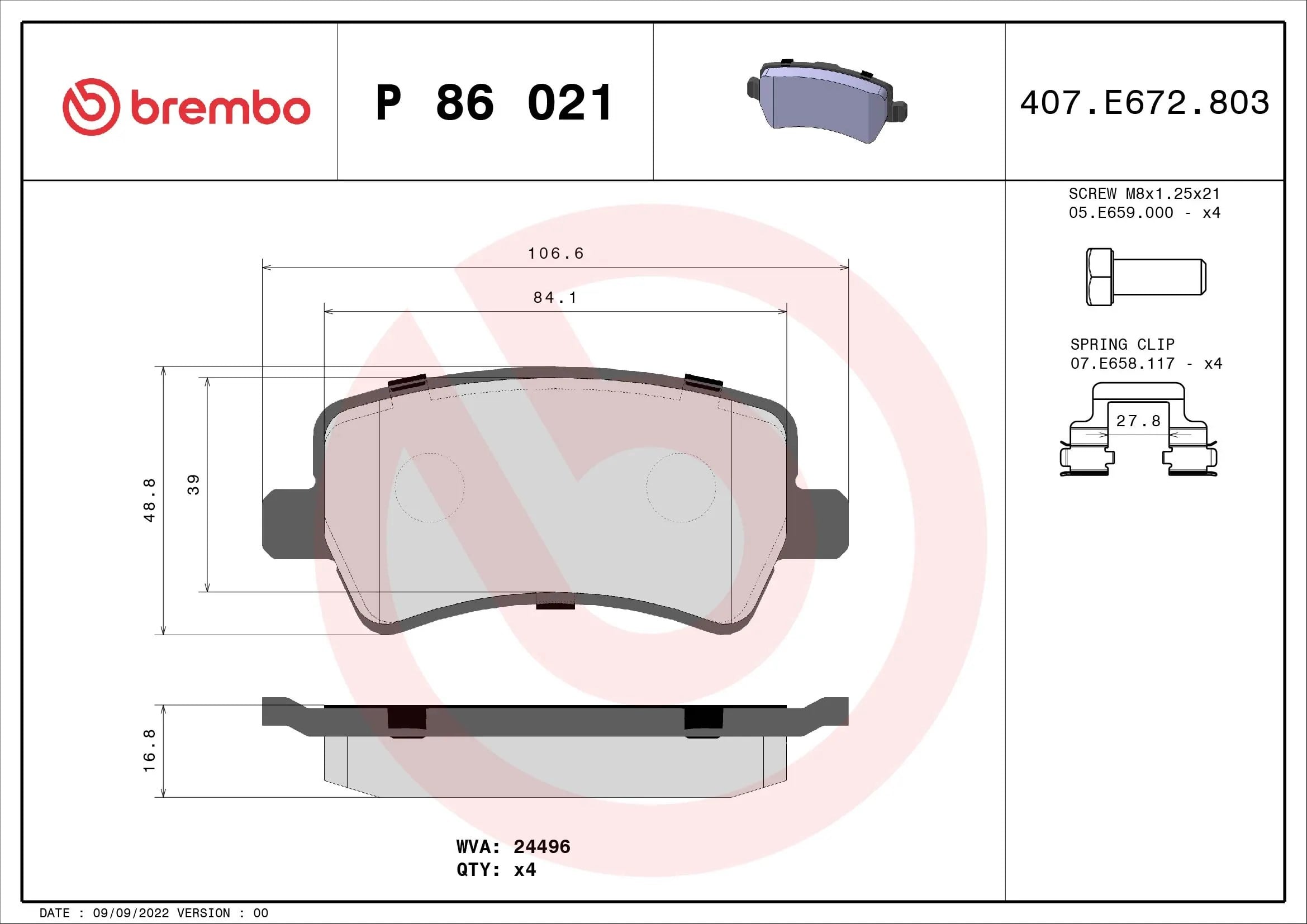 BREMBO P 86 021 Fren Balatası 30671574 uygun fiyat hızlı kargo