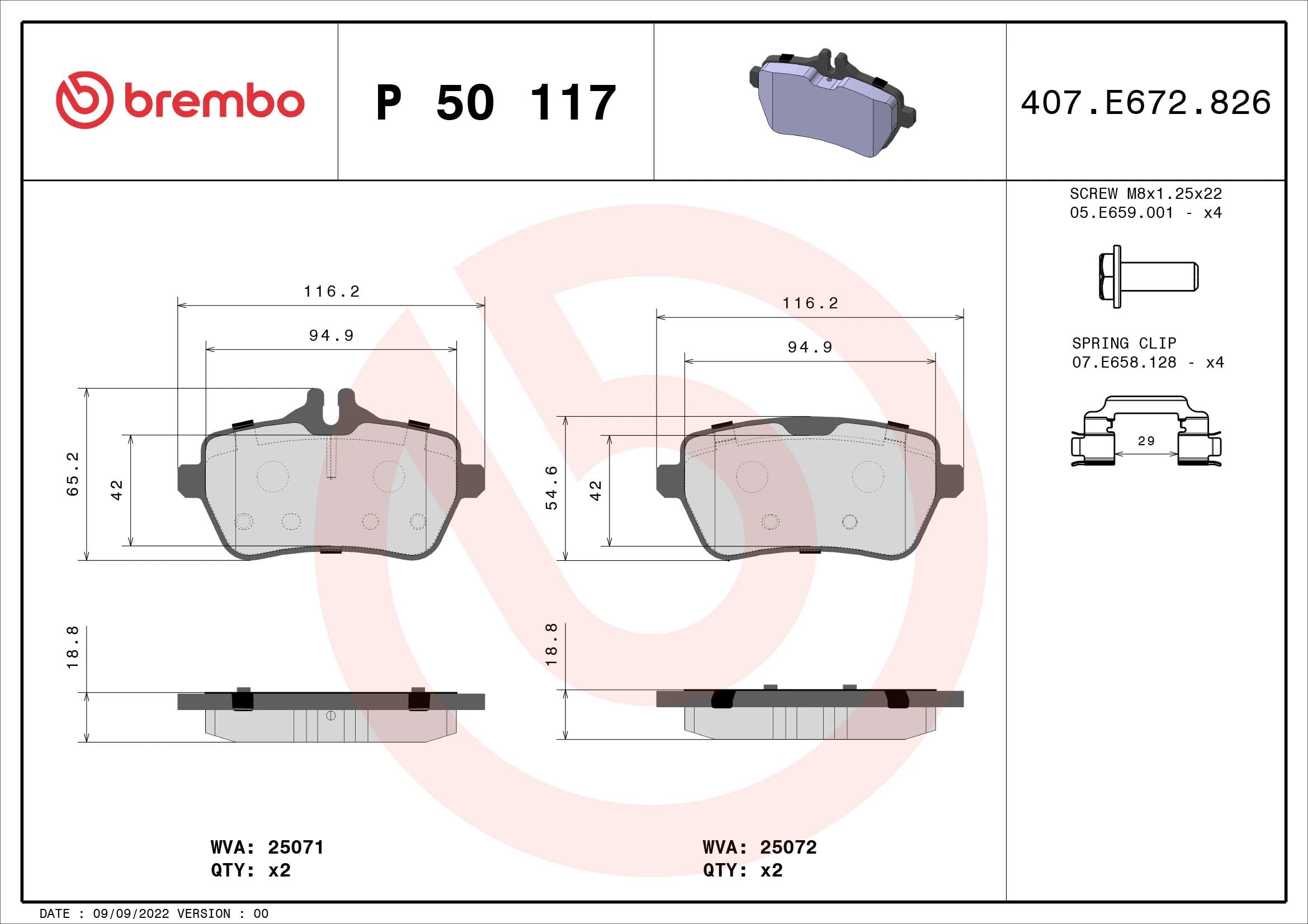 BREMBO P 50 117 Fren Balatası 0004203105 uygun fiyat hızlı kargo