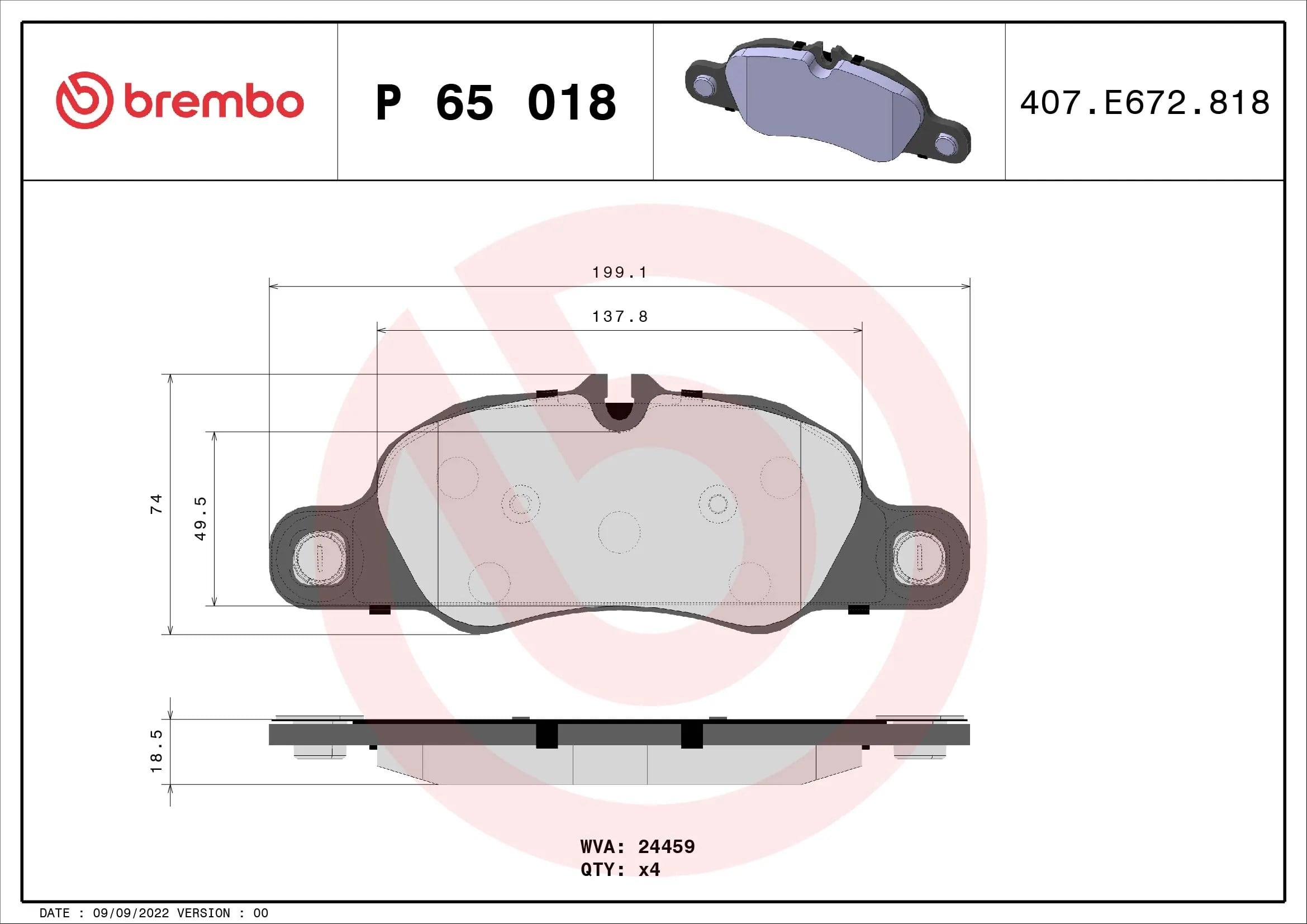 BREMBO P 65 018 Fren Balatası 98135193000 uygun fiyat hızlı kargo