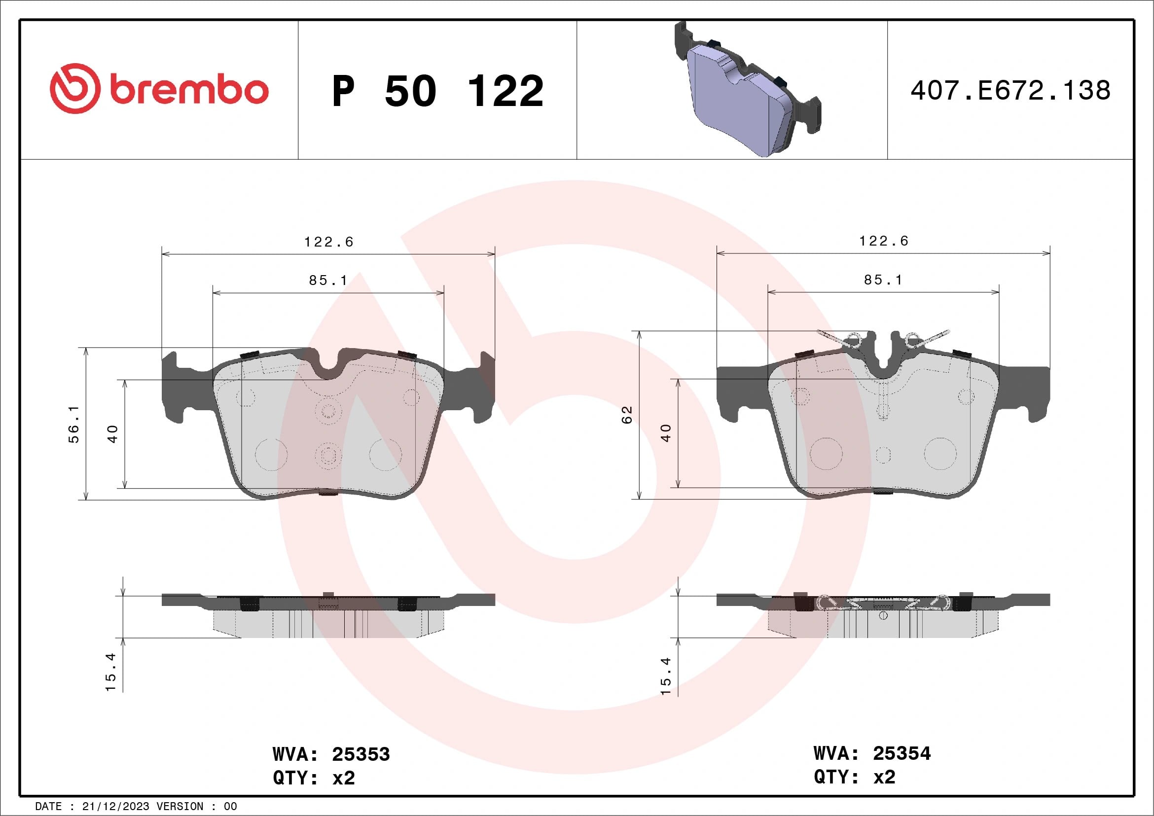 BREMBO P 50 122 Fren Balatası A0004208200 uygun fiyat hızlı kargo