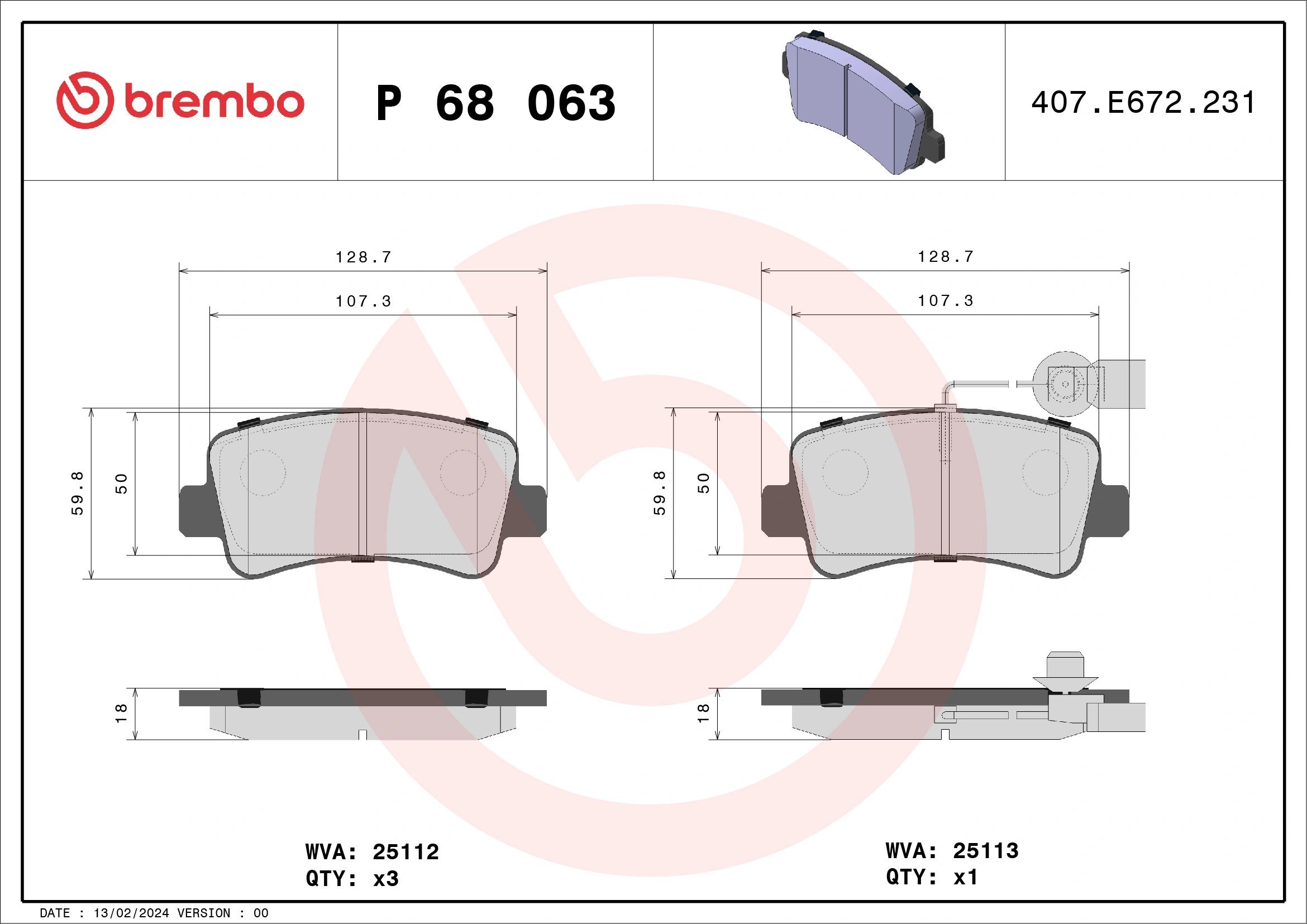 BREMBO P 68 063 Fren Balatası 4406000Q0H uygun fiyat hızlı kargo
