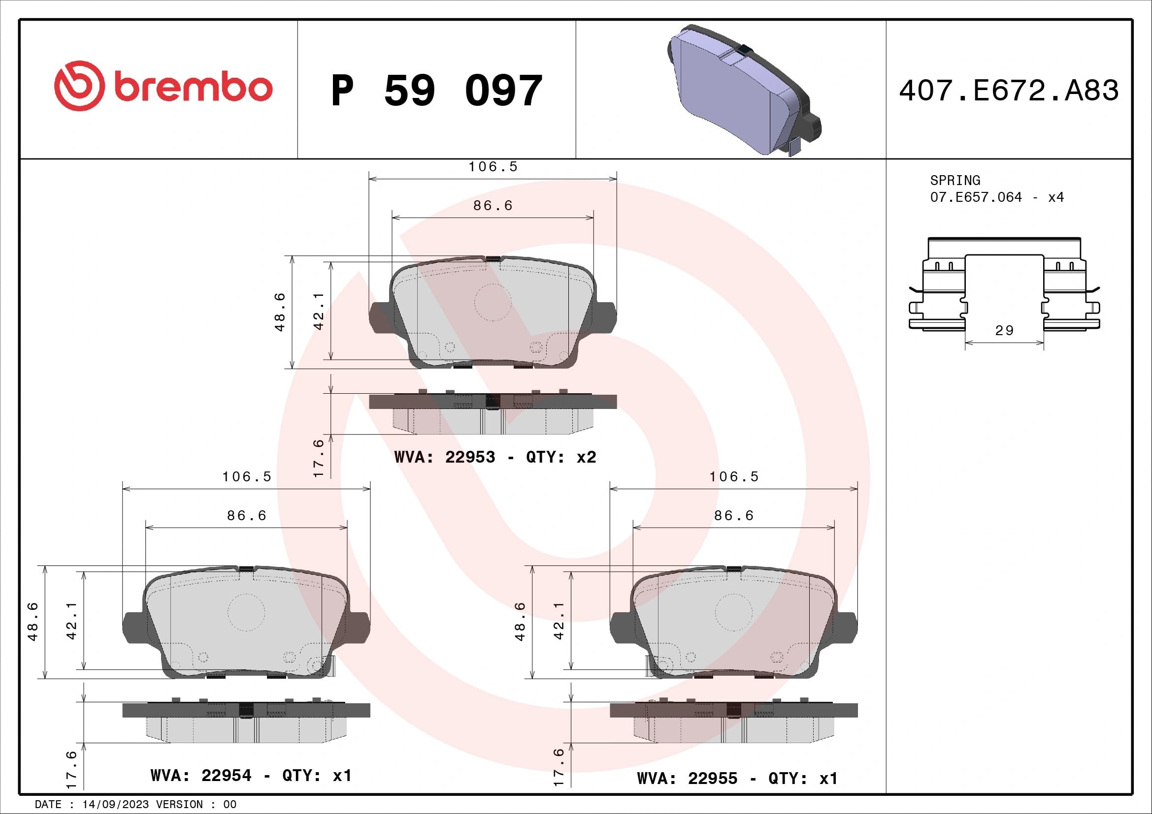 BREMBO P 59 097 Fren Balatası 13517693 uygun fiyat hızlı kargo