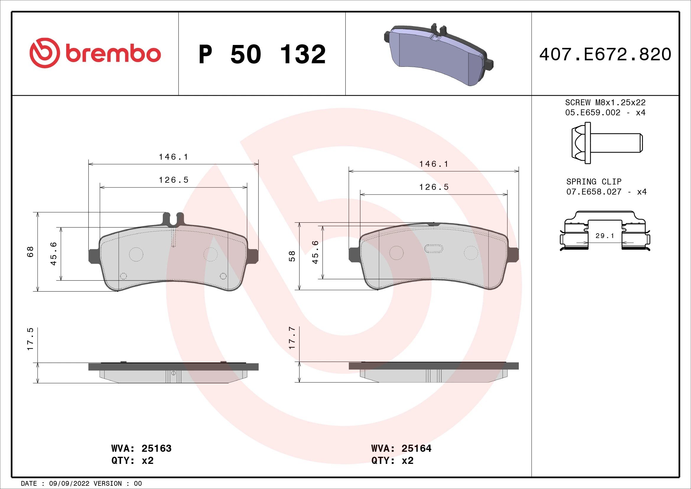 BREMBO P 50 132 Fren Balatası 0004203700 uygun fiyat hızlı kargo