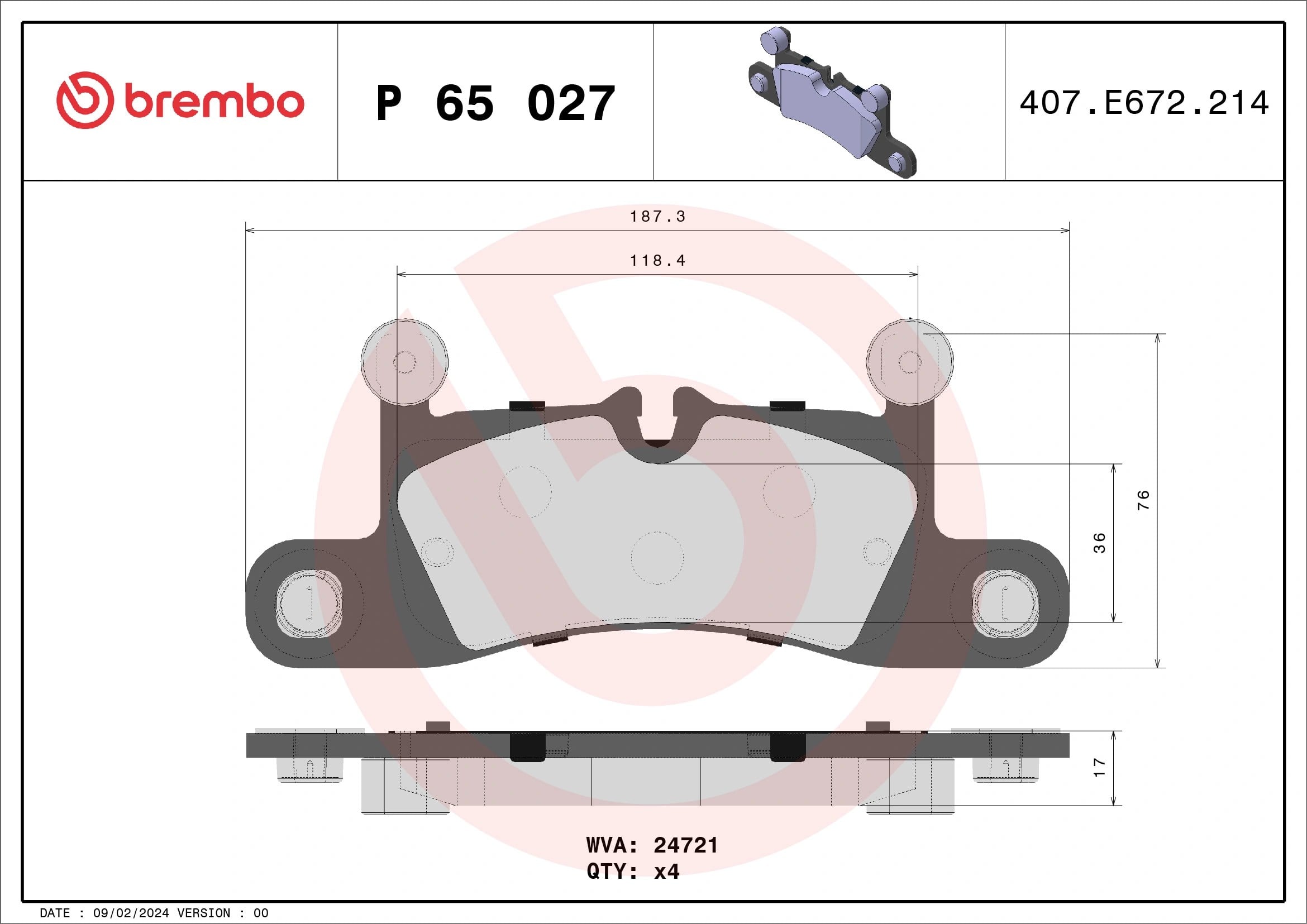BREMBO P 65 027 Fren Balatası 7P0698451 uygun fiyat hızlı kargo