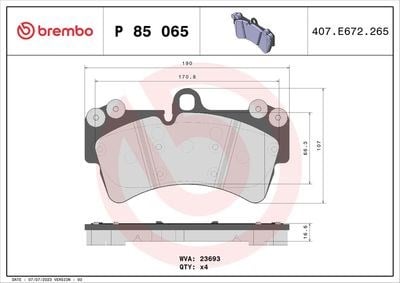 BREMBO P 85 065 Fren Balatası 7L0698151J uygun fiyat hızlı kargo