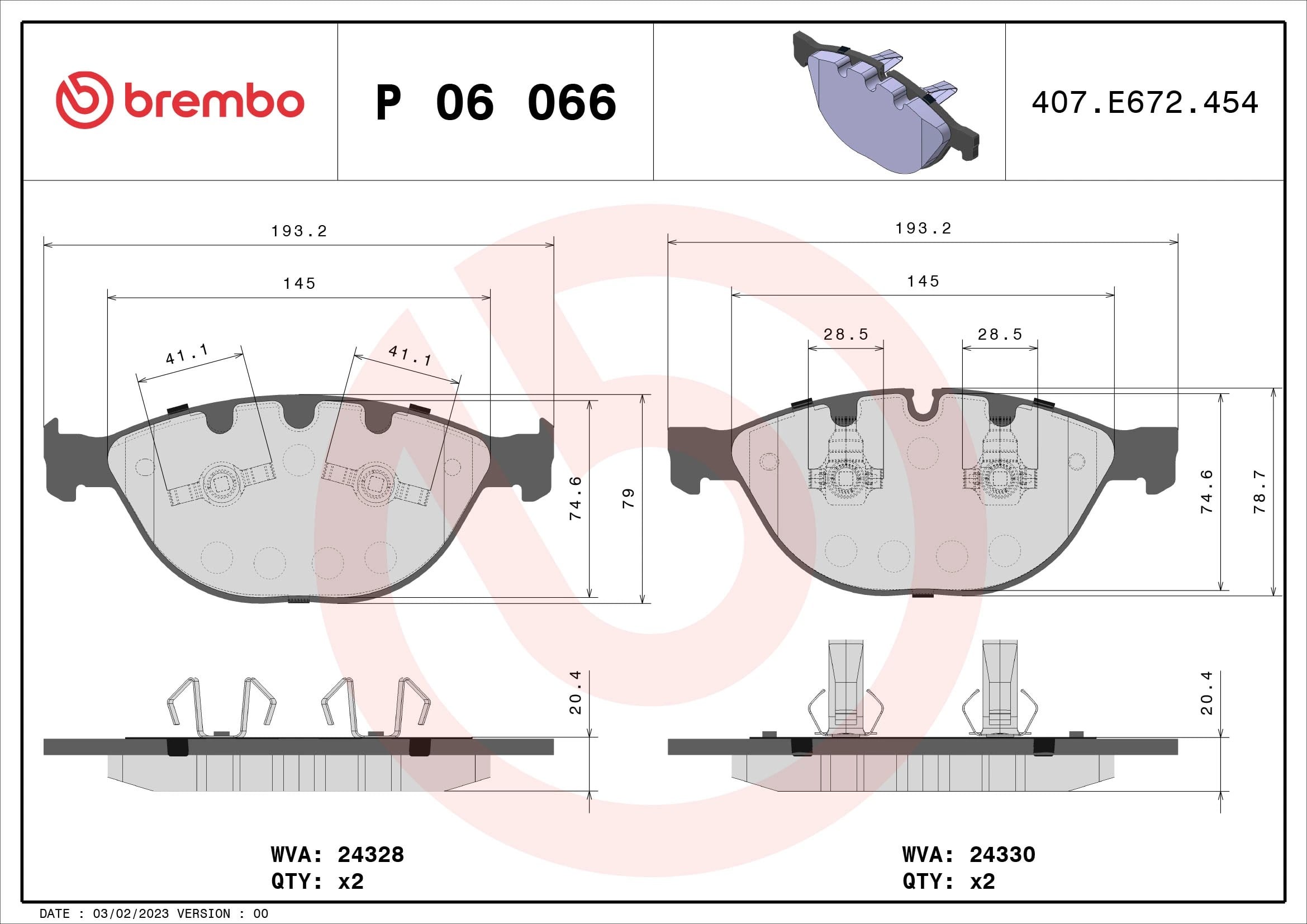 BREMBO P06066 Fren Balatası 34110300361 uygun fiyat hızlı kargo