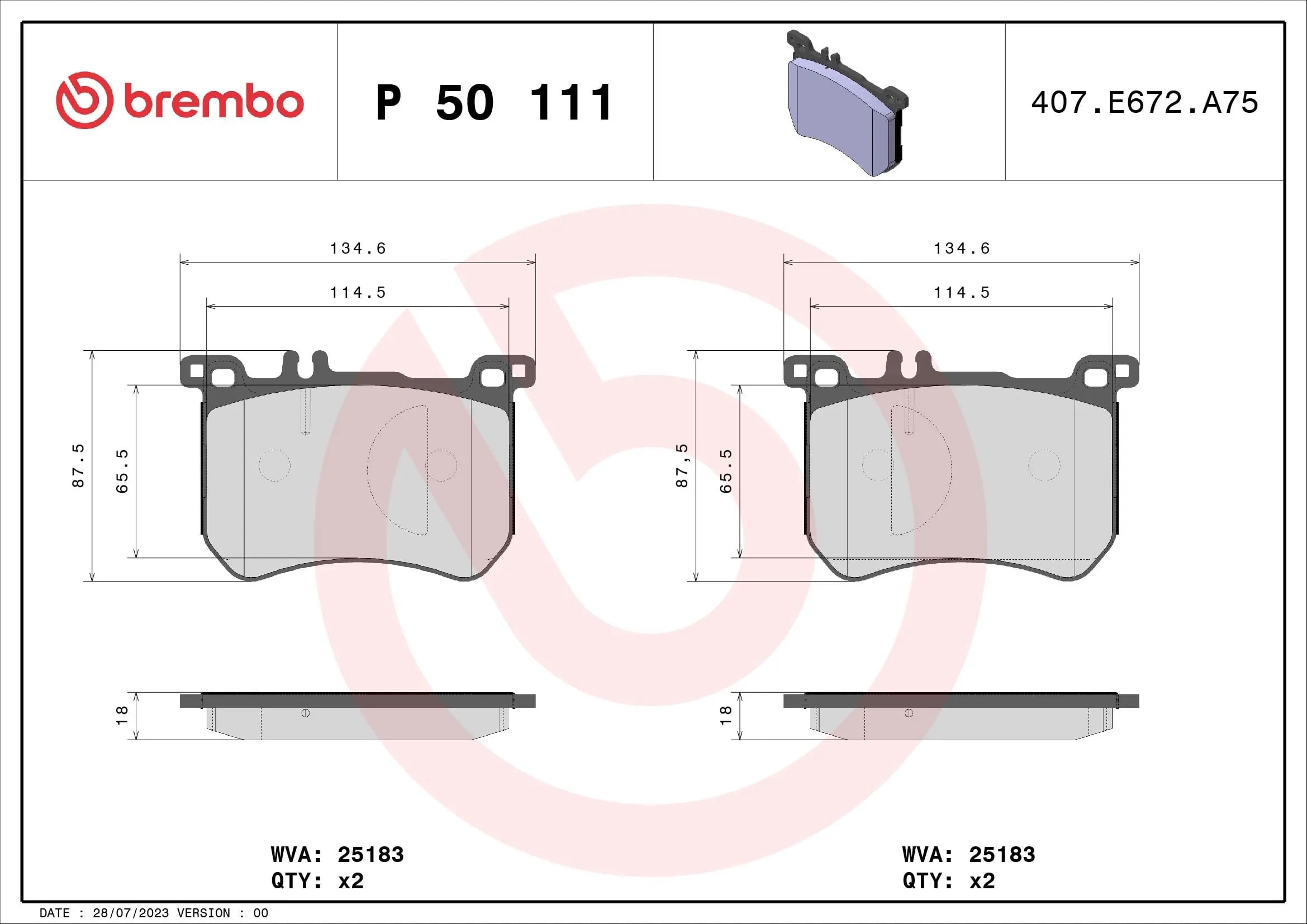 BREMBO P 50 111 Fren Balatası 0004202705 uygun fiyat hızlı kargo