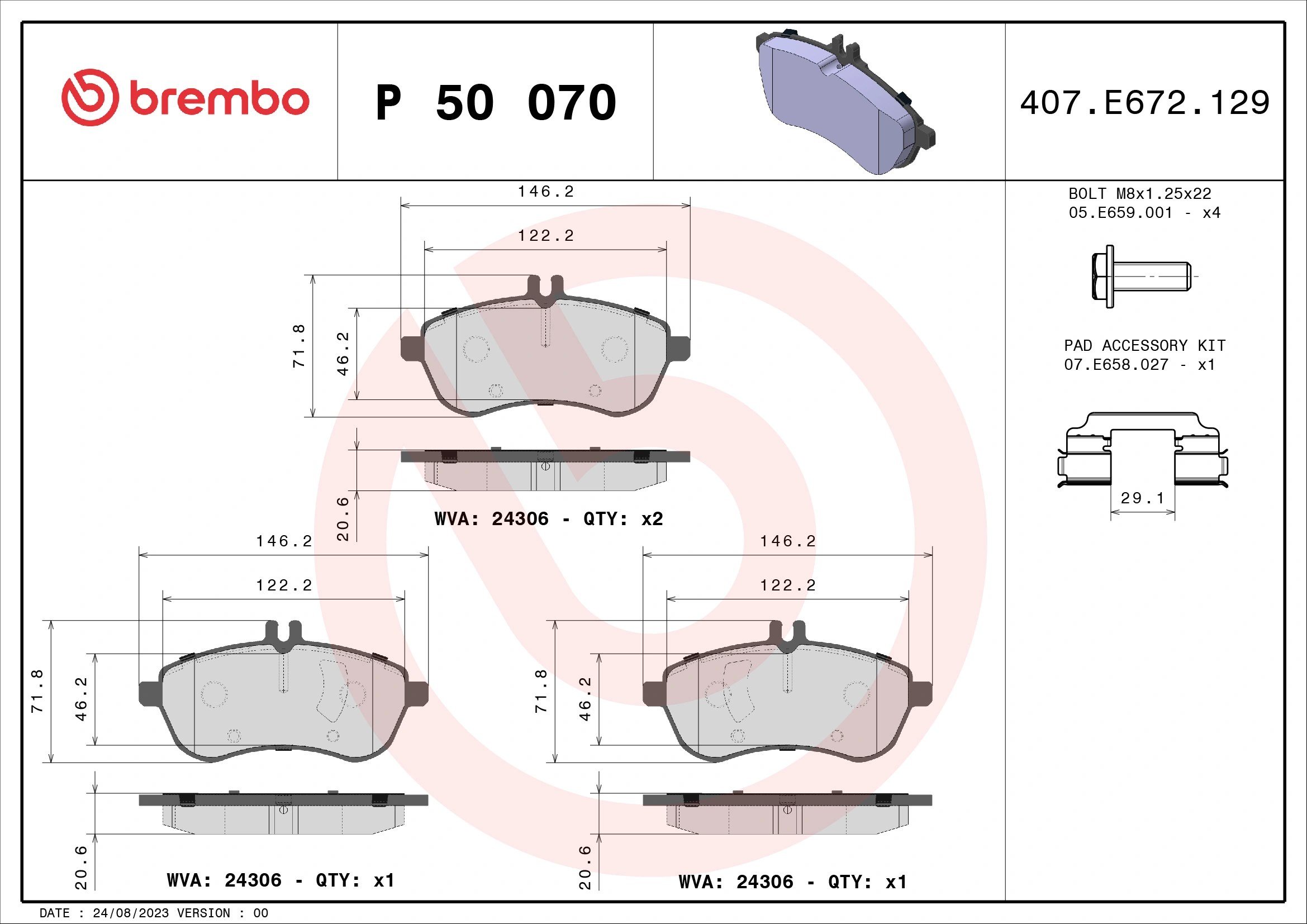 BREMBO P 50 070 Fren Balatası 0004208504 uygun fiyat hızlı kargo