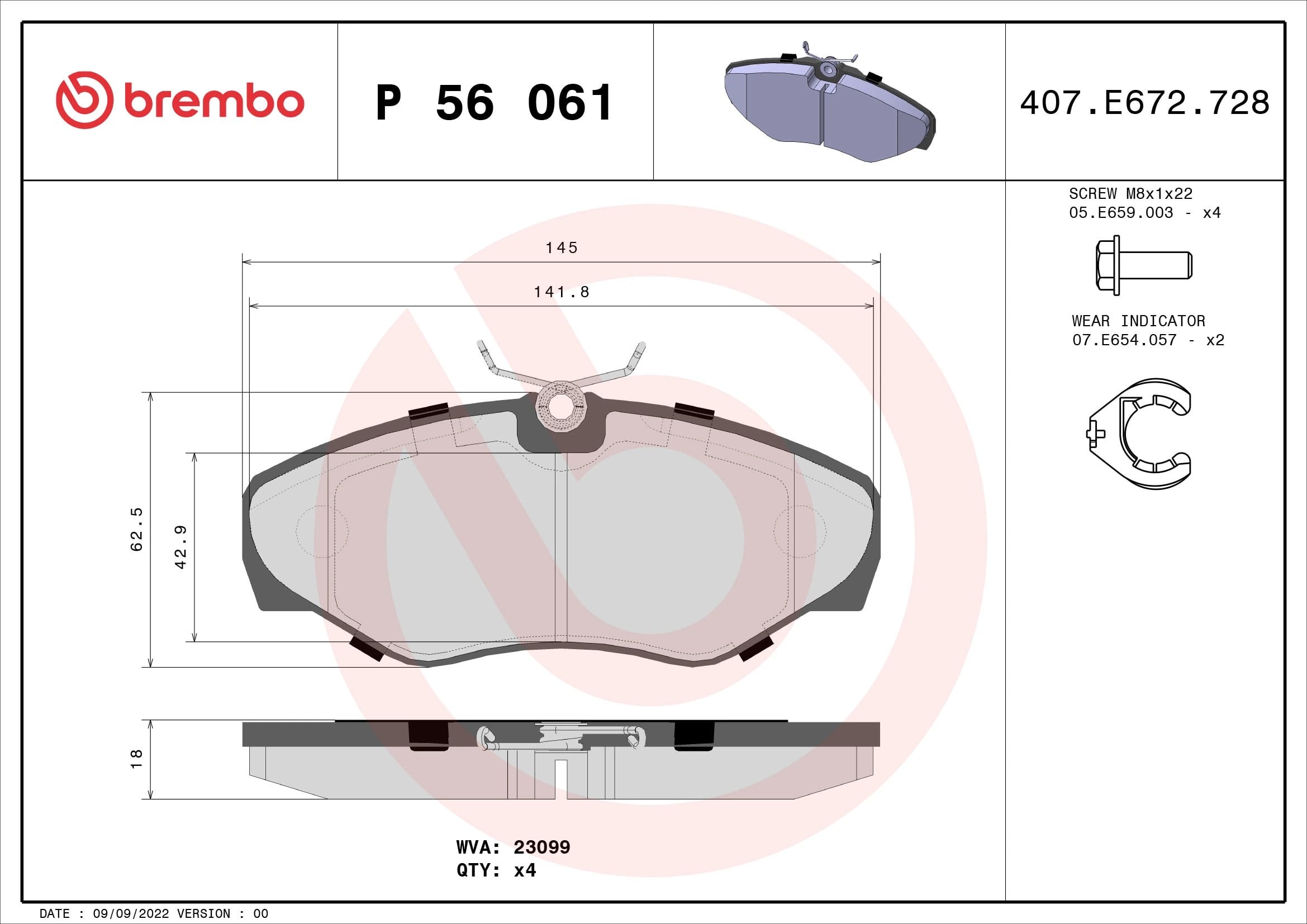BREMBO P56061 Fren Balatası 1605198 uygun fiyat hızlı kargo
