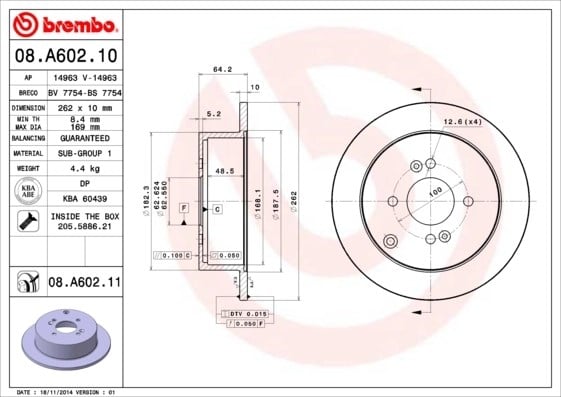 BREMBO 08A60210 Fren Diski 584111C800 uygun fiyat hızlı kargo