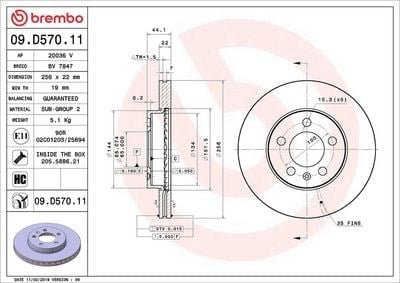 BREMBO 09 D570 11 Fren Diski 2Q0615301G uygun fiyat hızlı kargo