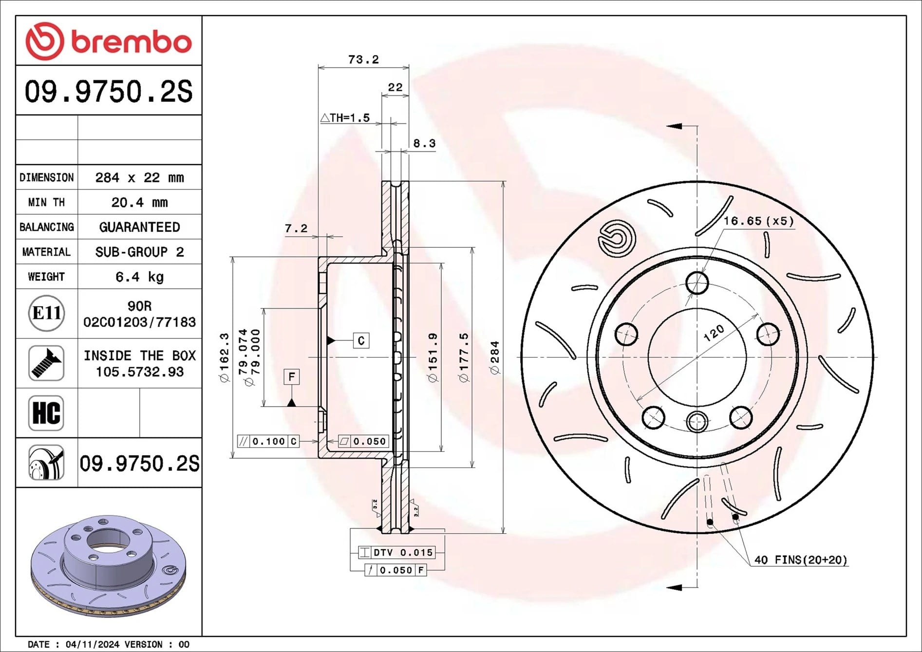BREMBO 0997502S Fren Diski 34116792215 uygun fiyat hızlı kargo