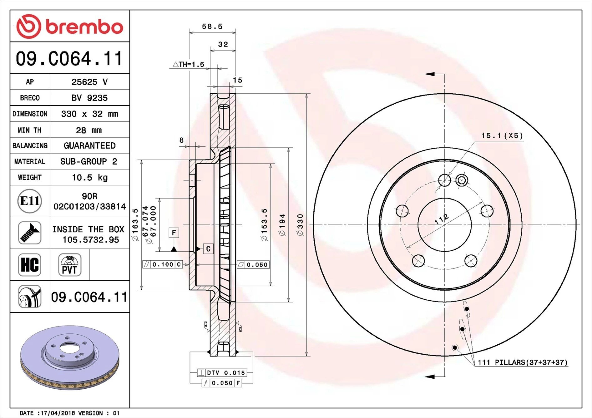 BREMBO 09 C064 11 Fren Diski 4474210012 uygun fiyat hızlı kargo