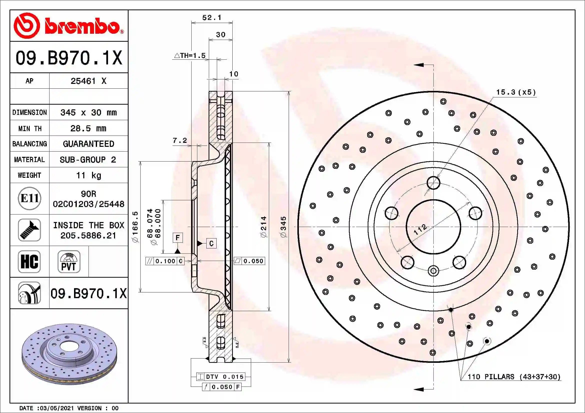 BREMBO 09B9701X Fren Diski 4G0615301 uygun fiyat hızlı kargo