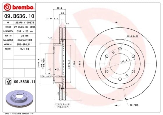 BREMBO 09B63611 Fren Diski 4615A038 uygun fiyat hızlı kargo