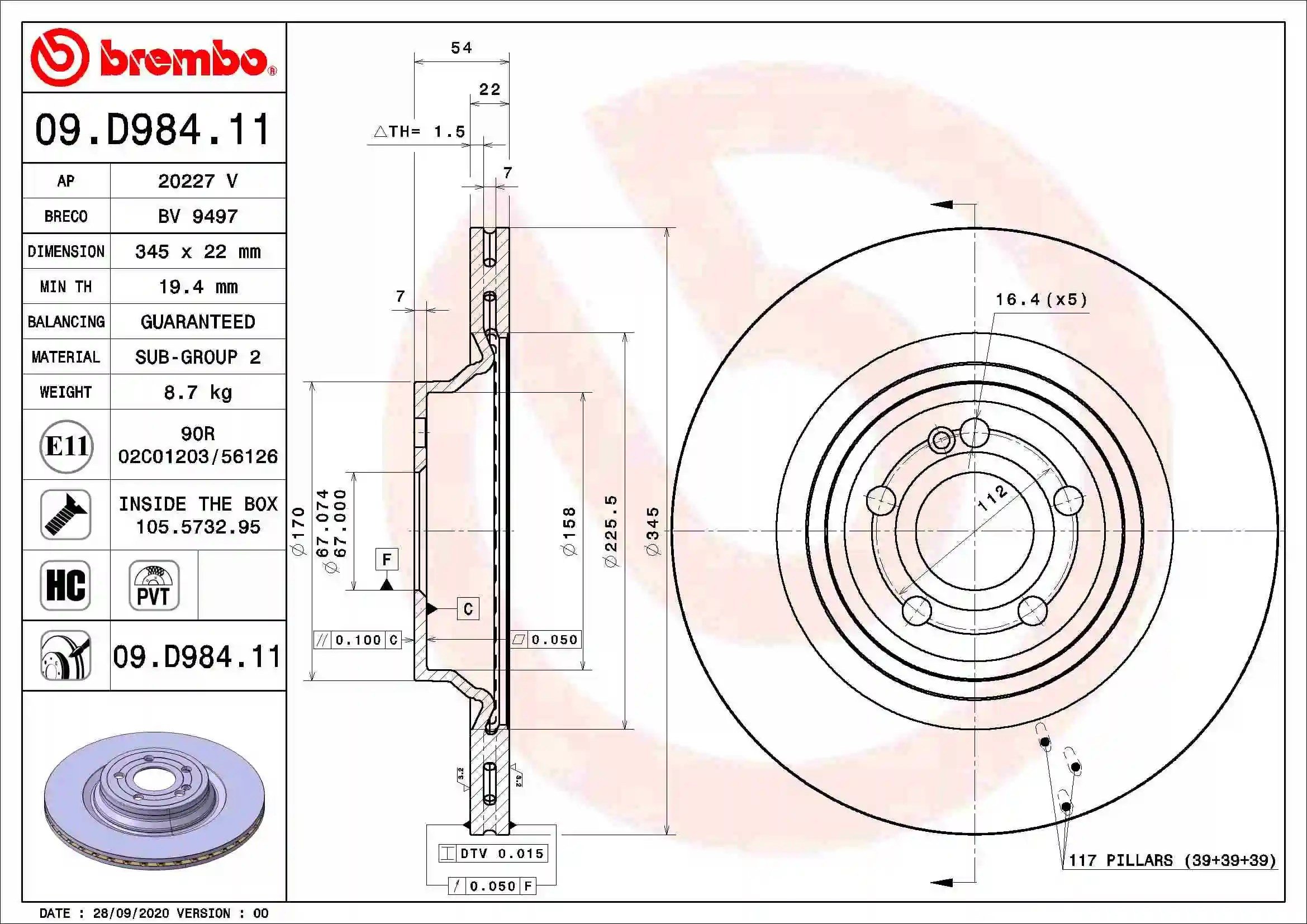 BREMBO 09D98411 Fren Diski 1674238900 uygun fiyat hızlı kargo