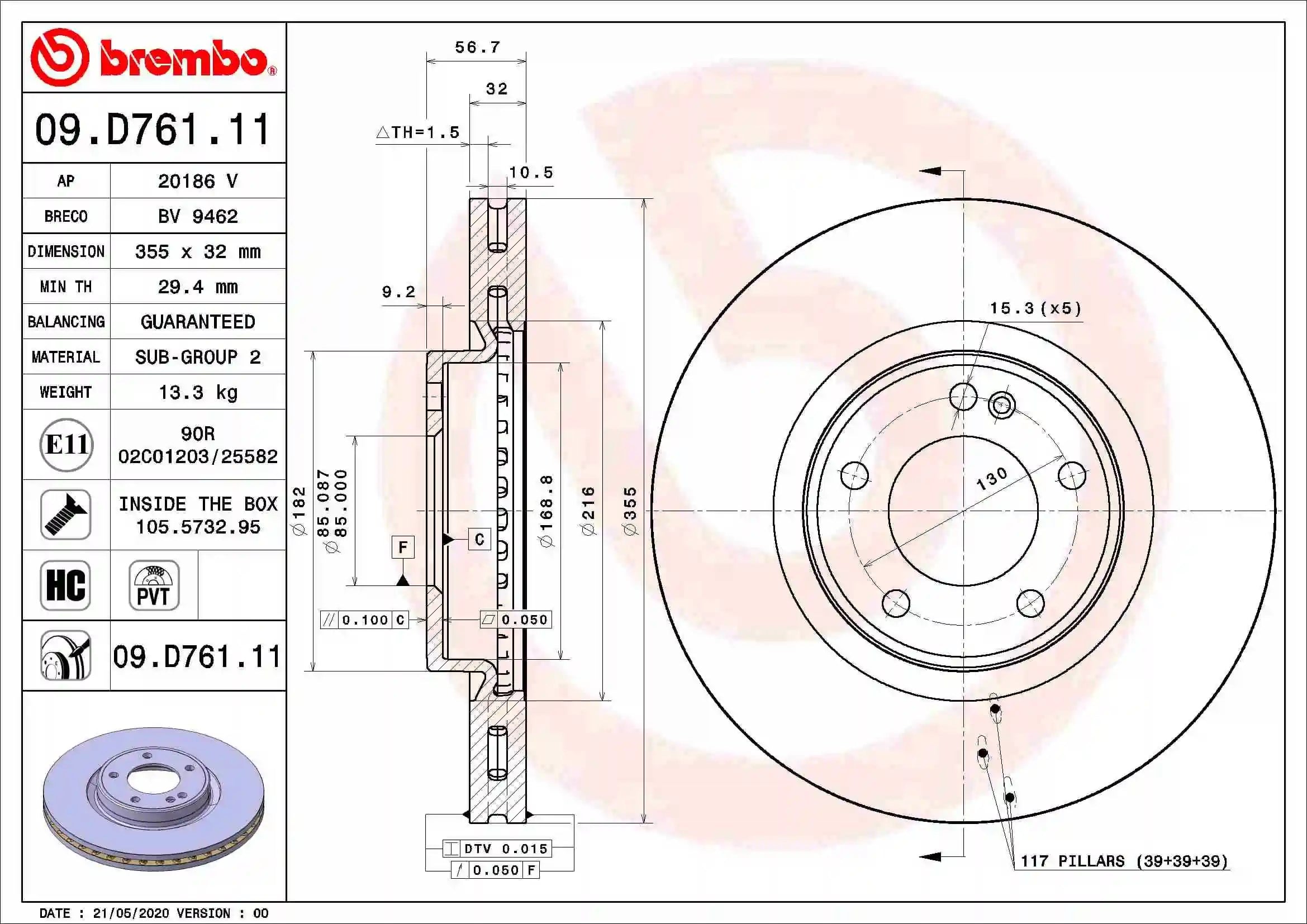 BREMBO 09D76111 Fren Diski 4634210000 uygun fiyat hızlı kargo