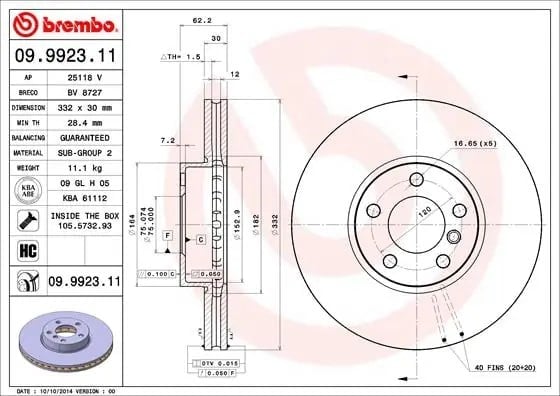BREMBO 09 9923 11 Fren Diski 34116771985 uygun fiyat hızlı kargo