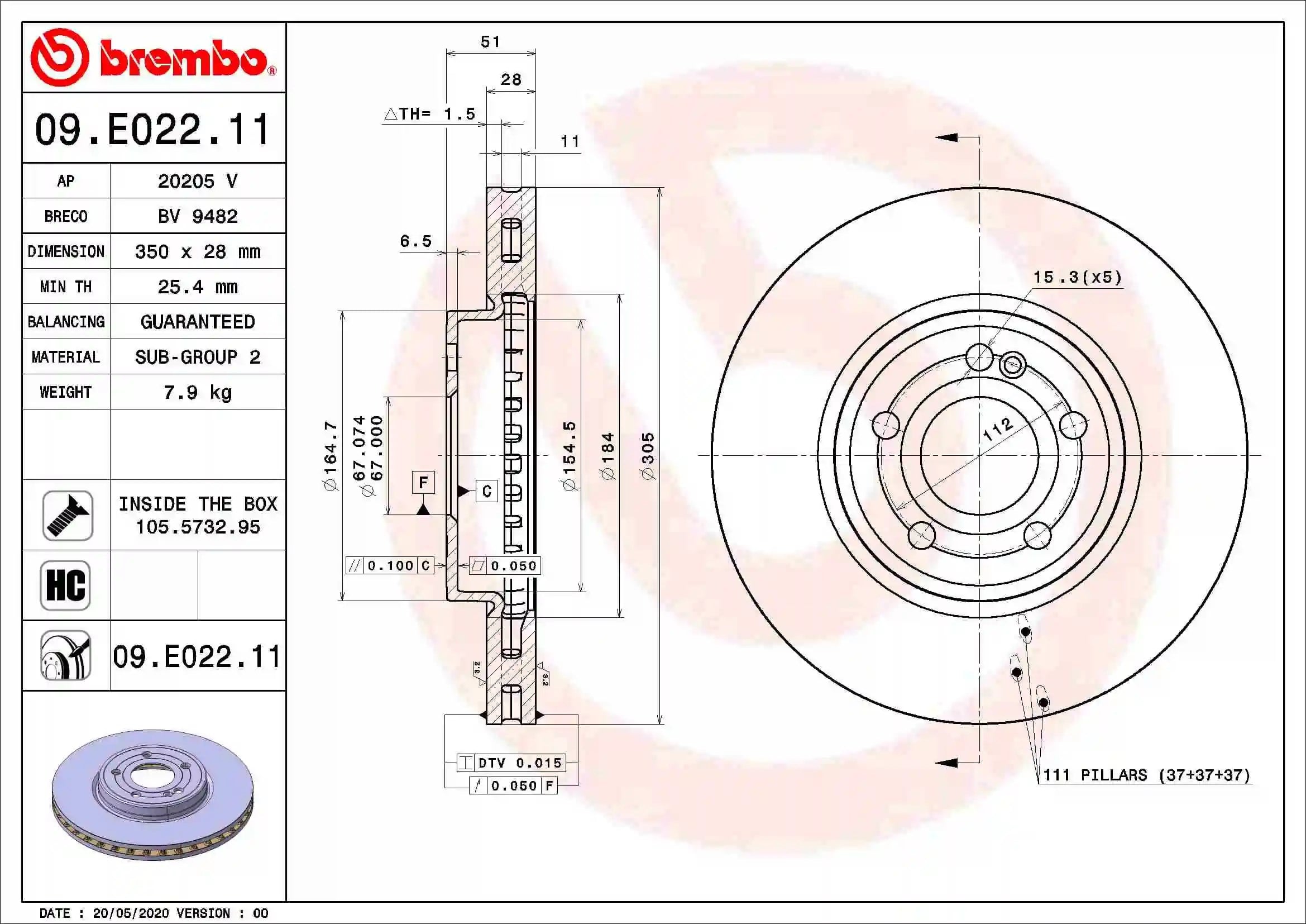BREMBO 09 E022 11 Fren Diski 2474210412 uygun fiyat hızlı kargo