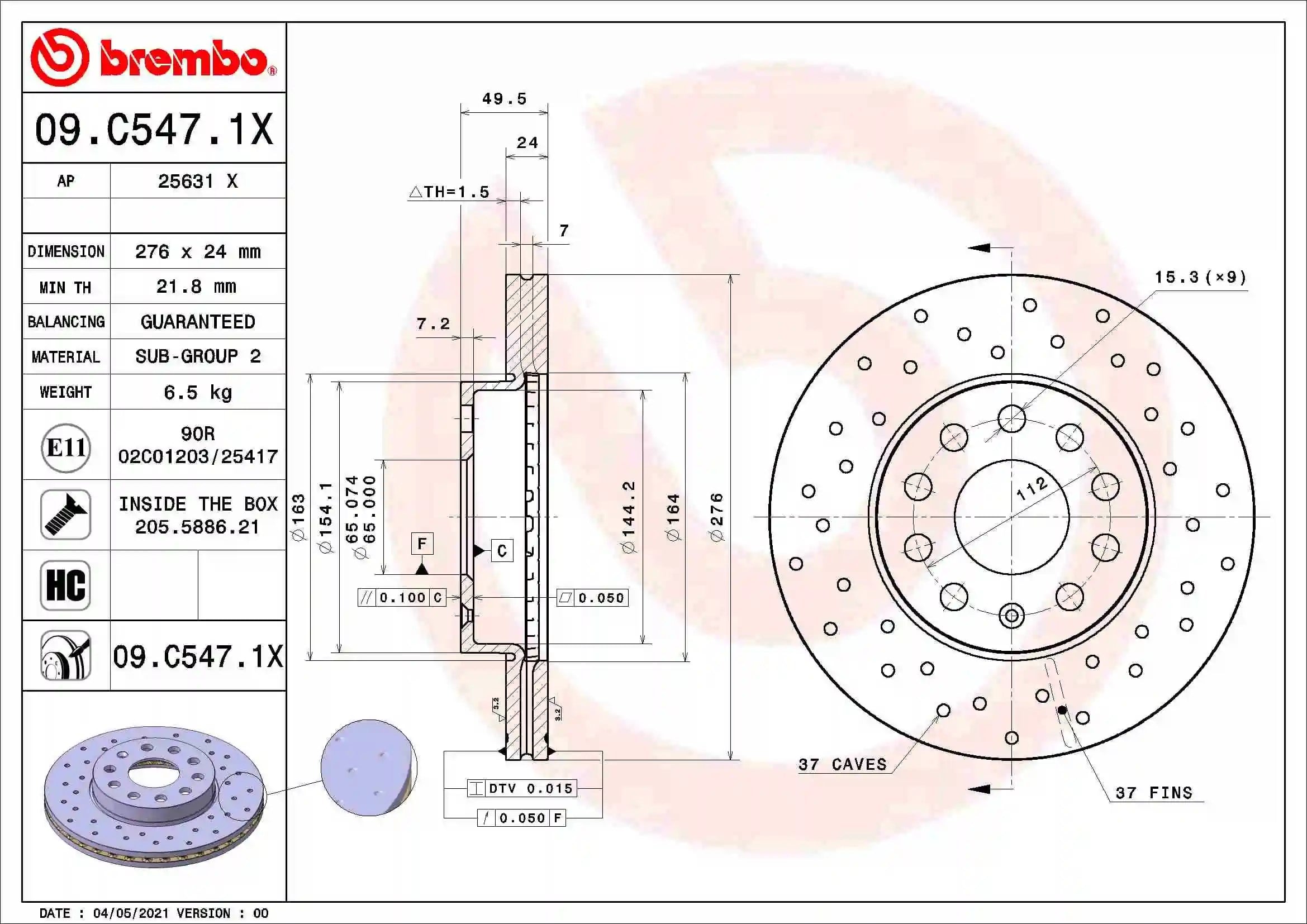 BREMBO 09C5471X Fren Diski 5Q0615301A uygun fiyat hızlı kargo