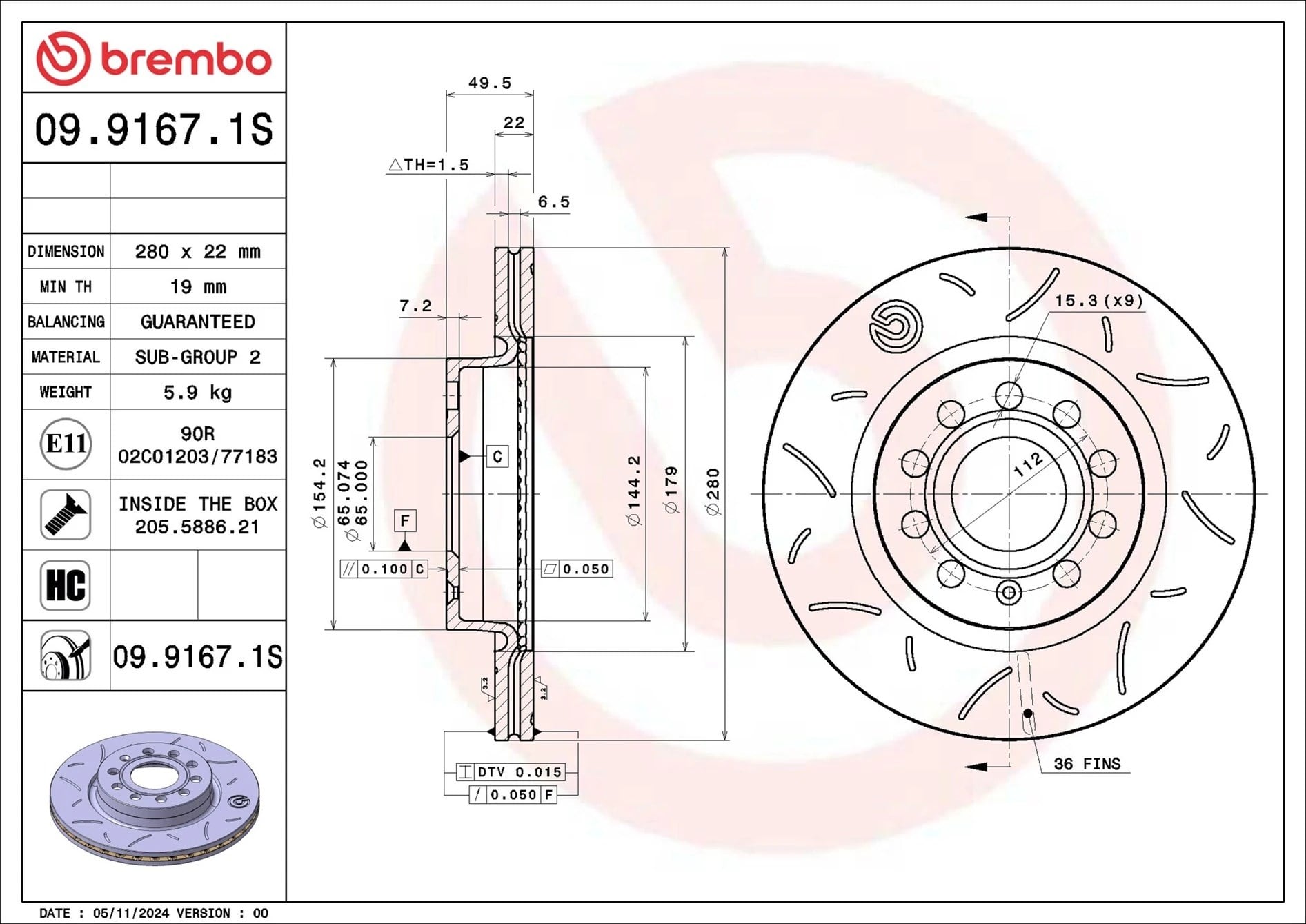 BREMBO 0991671S Fren Diski 1K0615301AC uygun fiyat hızlı kargo