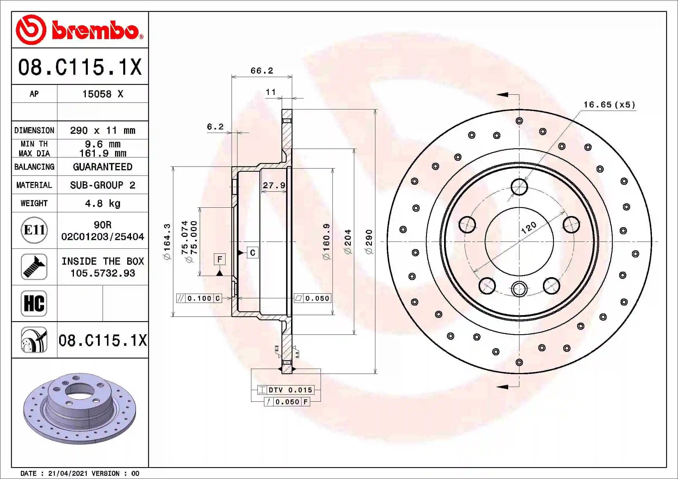BREMBO 08C1151X Fren Diski 34216792225 uygun fiyat hızlı kargo